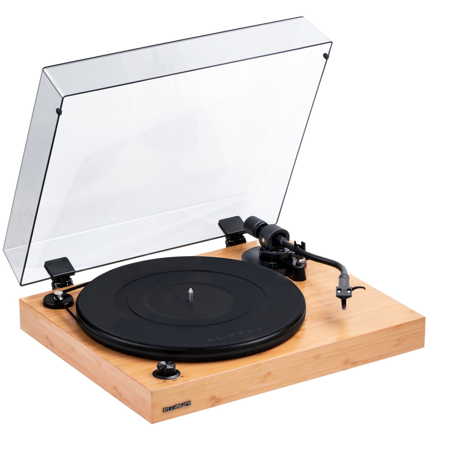 Tourne-disque haute fidélité en vinyle RT82 de Fluance avec cartouche Ortofon OM10 et moteur de contrôle de la vitesse