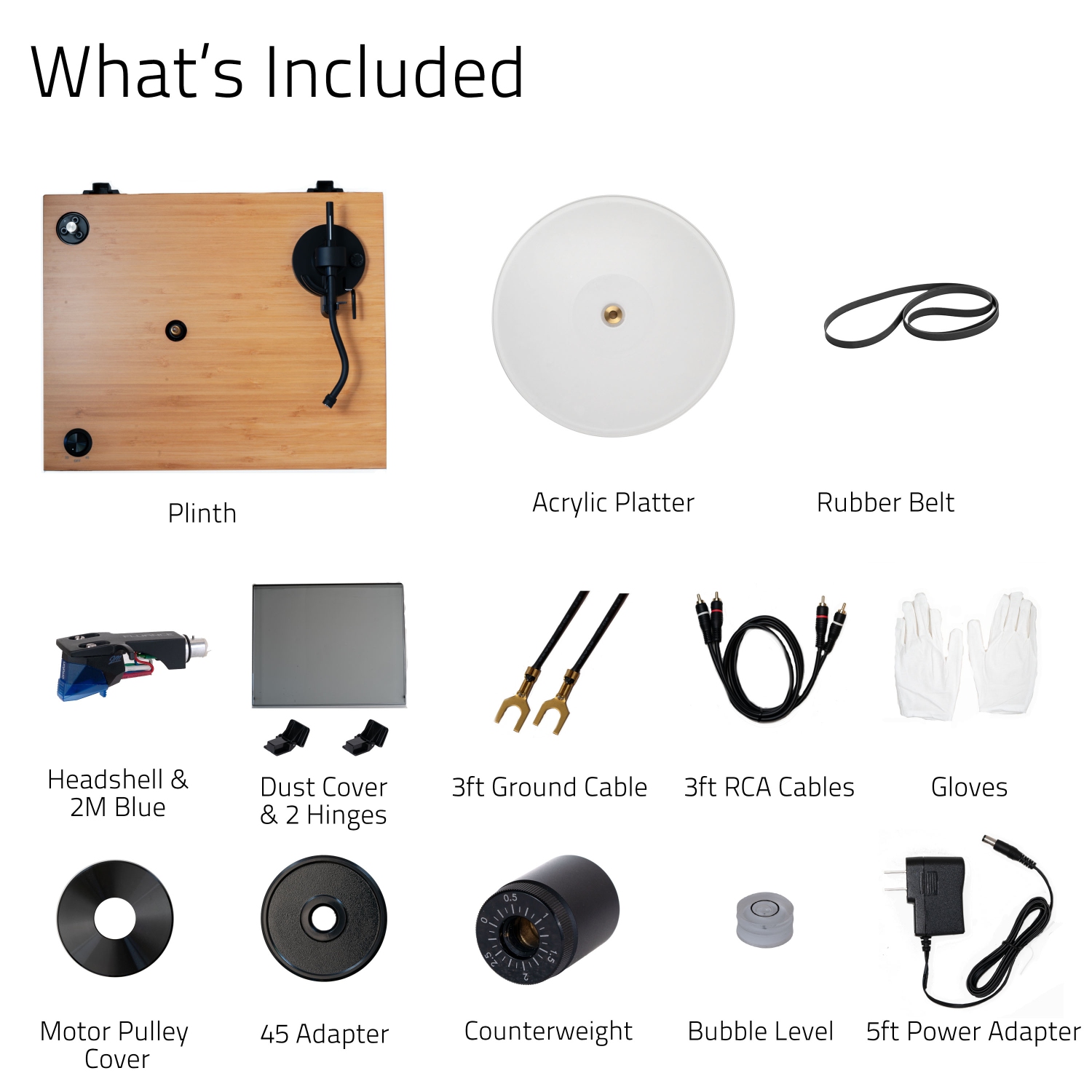 Tourne-disque haute fidélité RT85 de la série Reference de Fluance avec cartouche bleue Ortofon 2M et plateau en acrylique