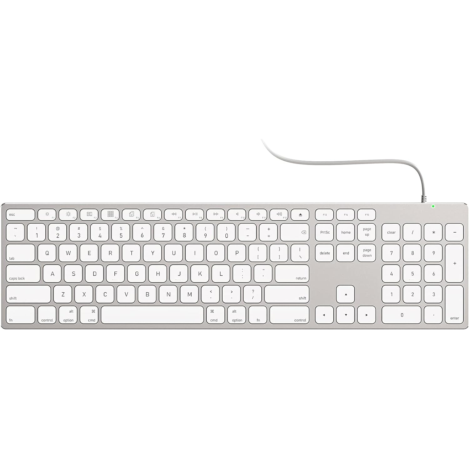 Boîtier en aluminium et clavier pleine grandeur avec fil de type A et de type C pour Mac OS