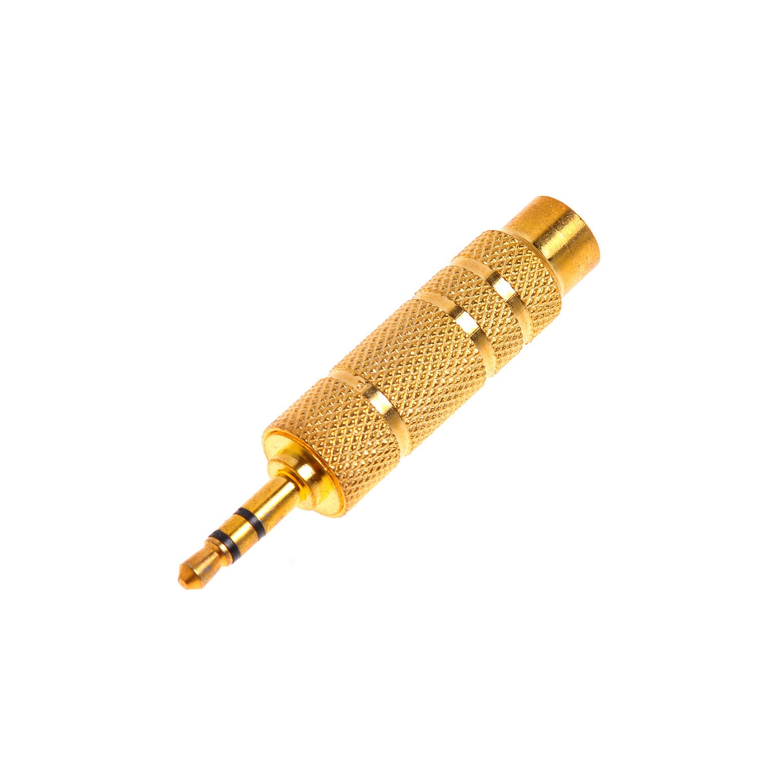 axGear Universal Brass 3.5mm Male to 6.5mm Female Stereo Audio Adapter Jack Connector
