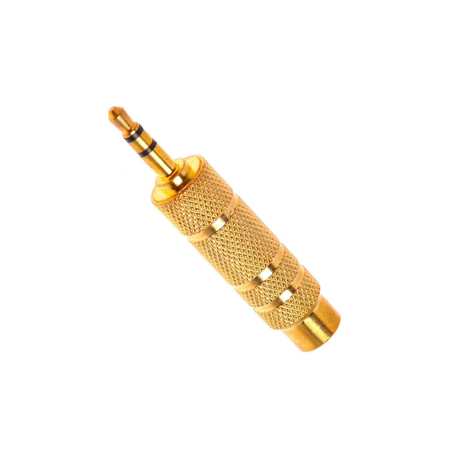 axGear Universal Brass 3.5mm Male to 6.5mm Female Stereo Audio Adapter Jack Connector