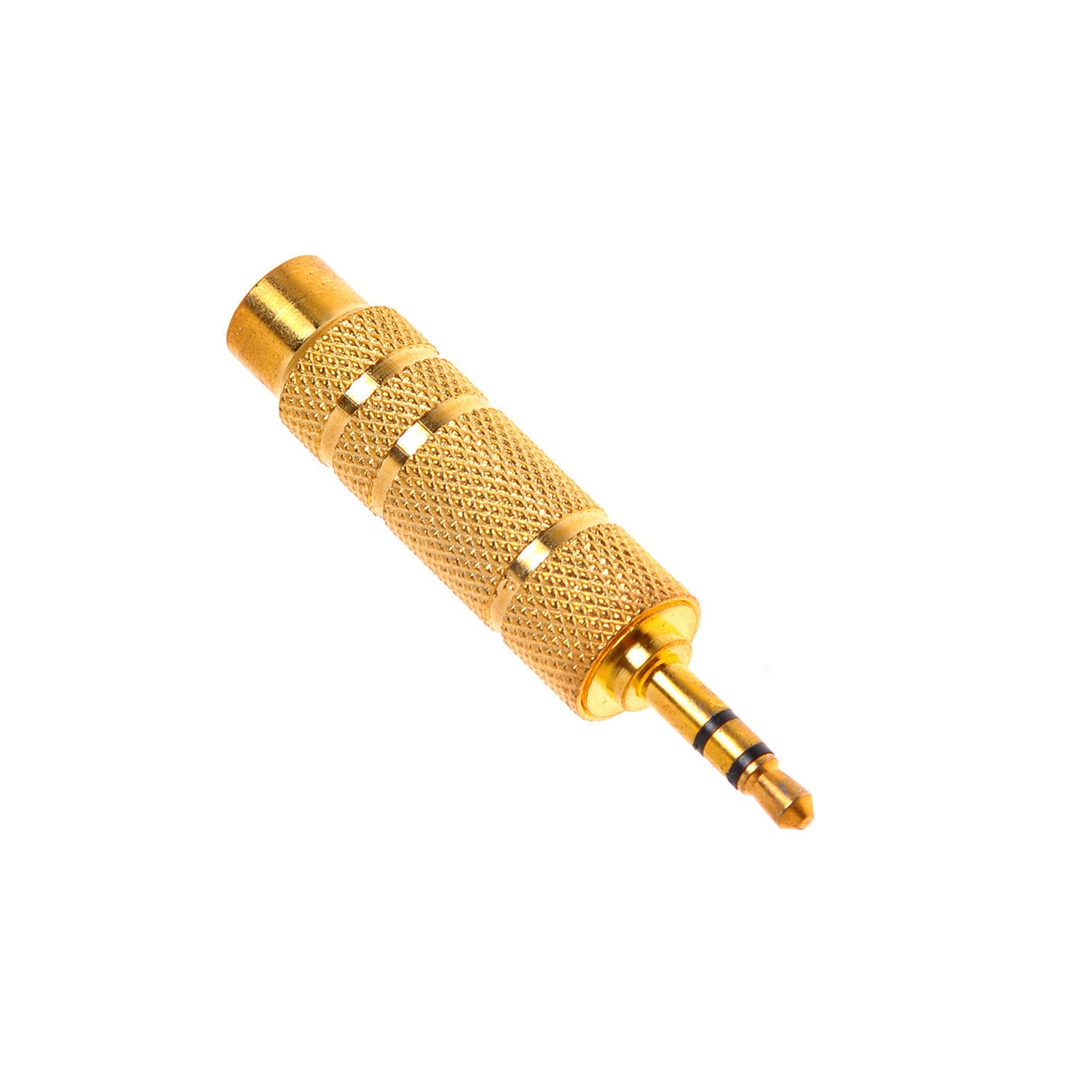 axGear Universal Brass 3.5mm Male to 6.5mm Female Stereo Audio Adapter Jack Connector