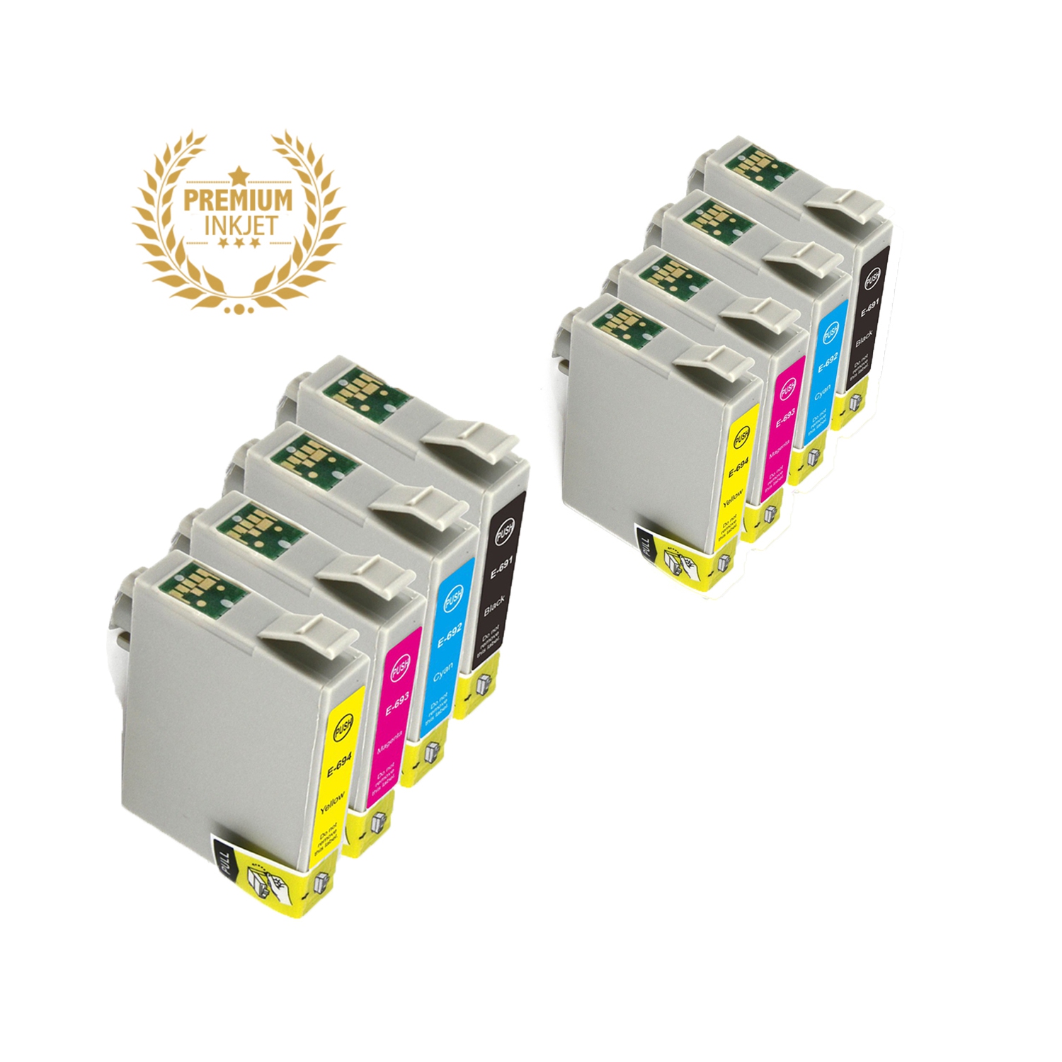 Ultra Ink™ 2 Sets EPSON T069 BK/M/Y/C COMBO Compatible Inkjet-Epson Printer WorkForce 69/40/310/315/500/600/610/615/NX400/410