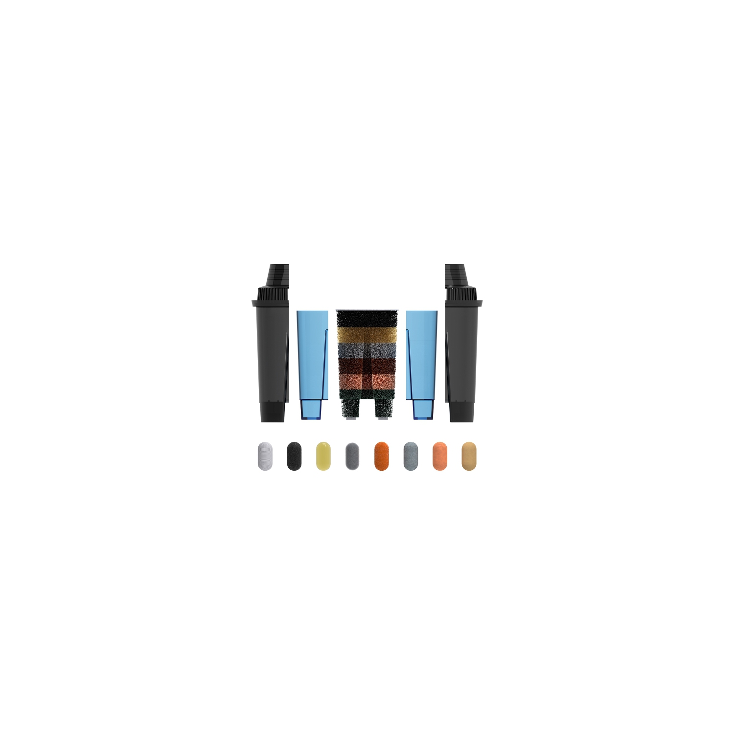 2 Filtre à eau alcaline Drinkpod Cartouche à 8 étapes en résine ion Exchange, tourmaline, billes minérales et carbone, élimine les radicaux libres et