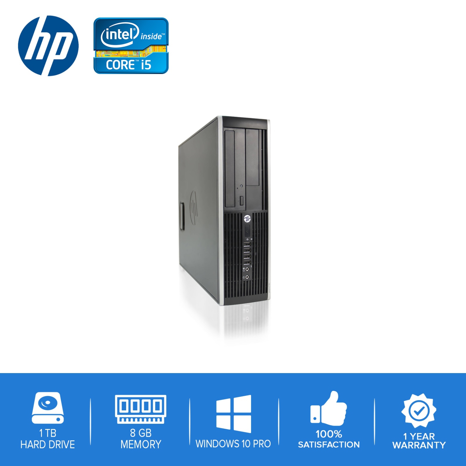 Refurbished (Good) - HP-Elite Desktop 8300 Computer PC "“ Intel Core i5 - 4GB Memory "“ 256SSD Hard Drive - Windows 10