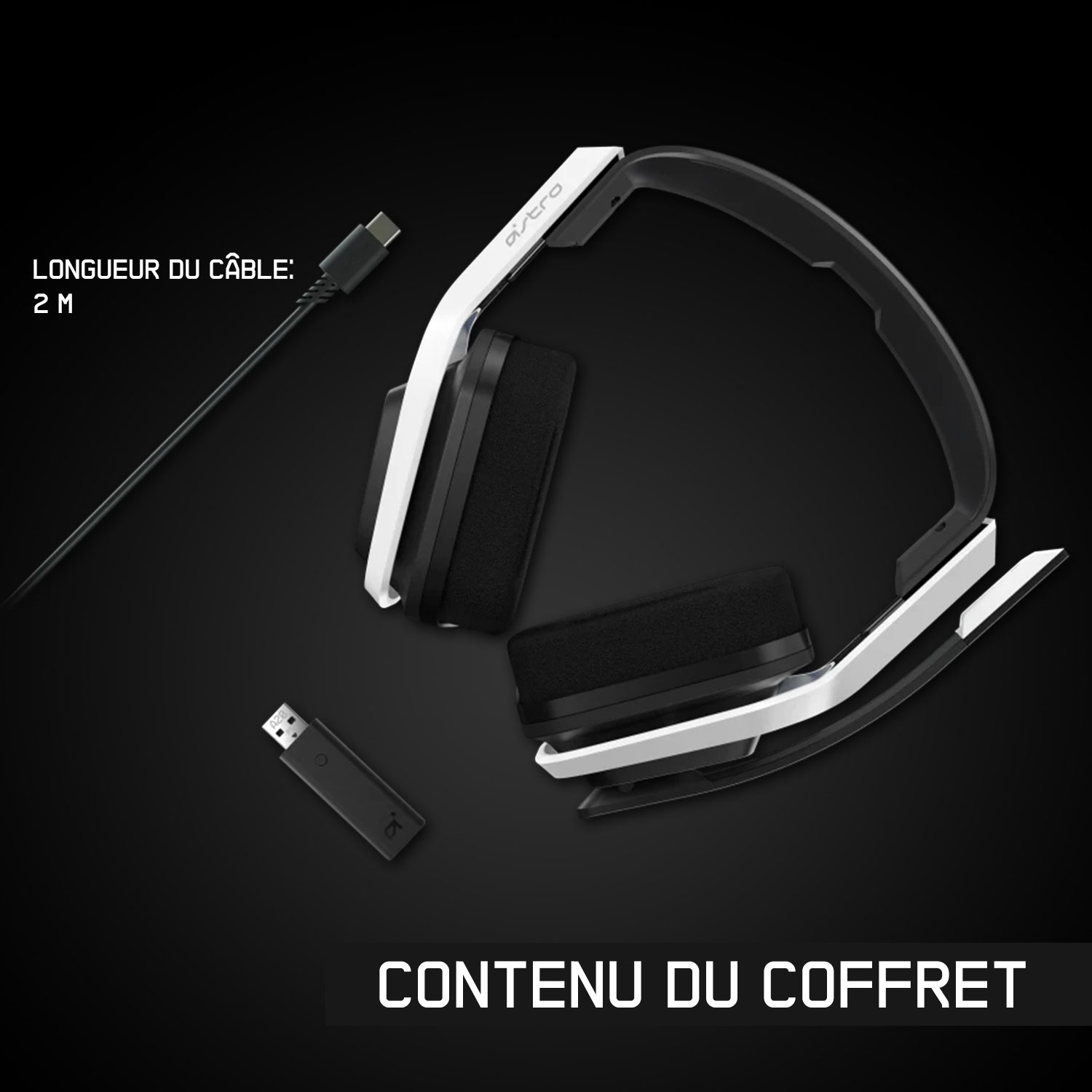 Casque de jeu sans fil avec microphone A20 de 2e gén d'ASTRO Gaming pour PS4 et PS5 - Blanc/Bleu