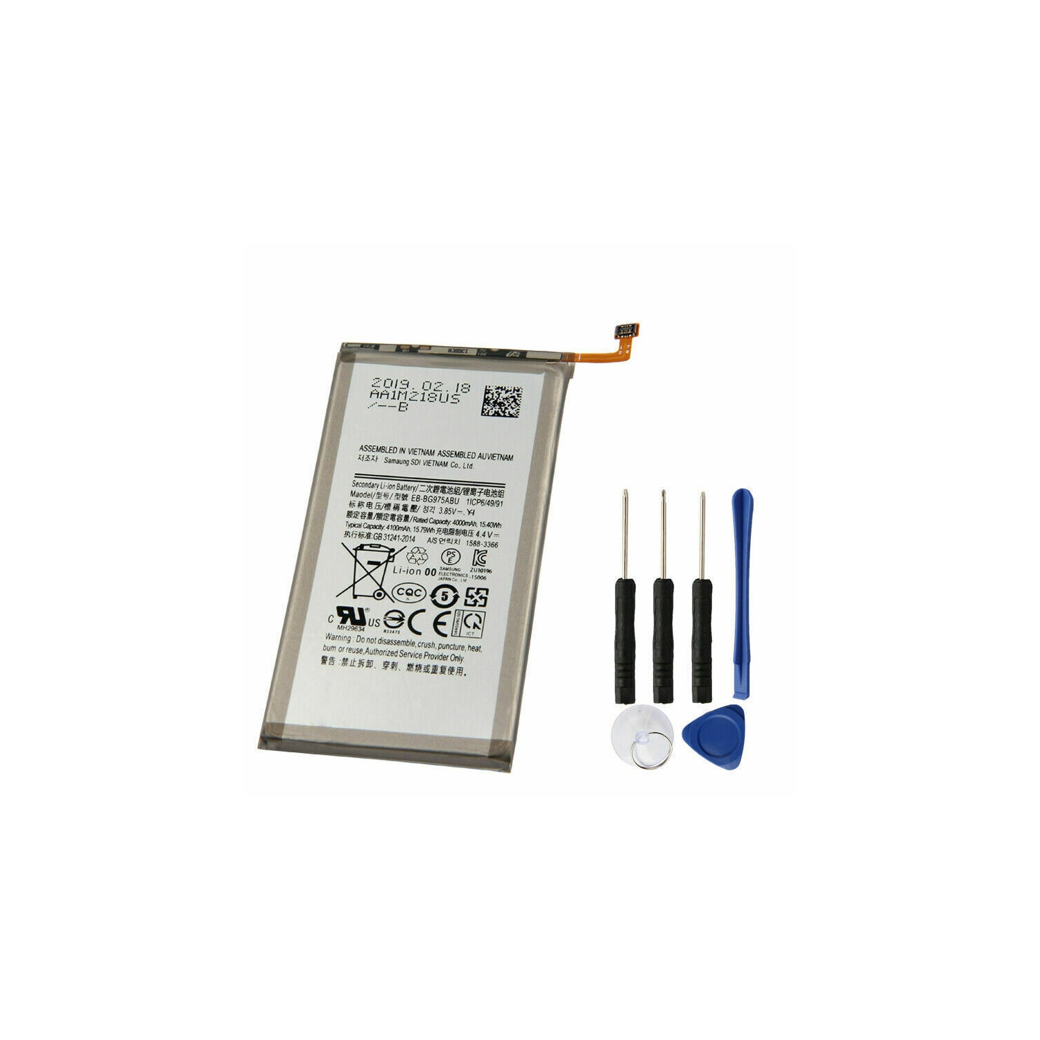 Replacement Battery for Samsung Galaxy S10 Plus, EB-BG975ABU