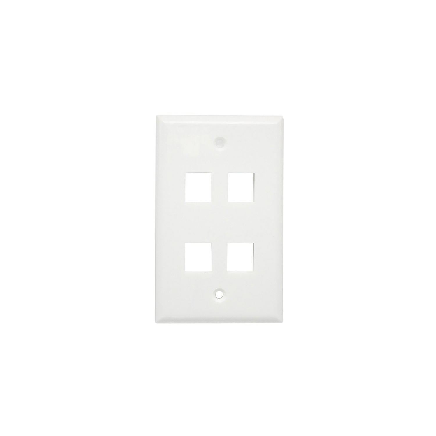 axGear 10 Packs Wall Plate 4 Port White Unbreakable Toggle Outlet Cover