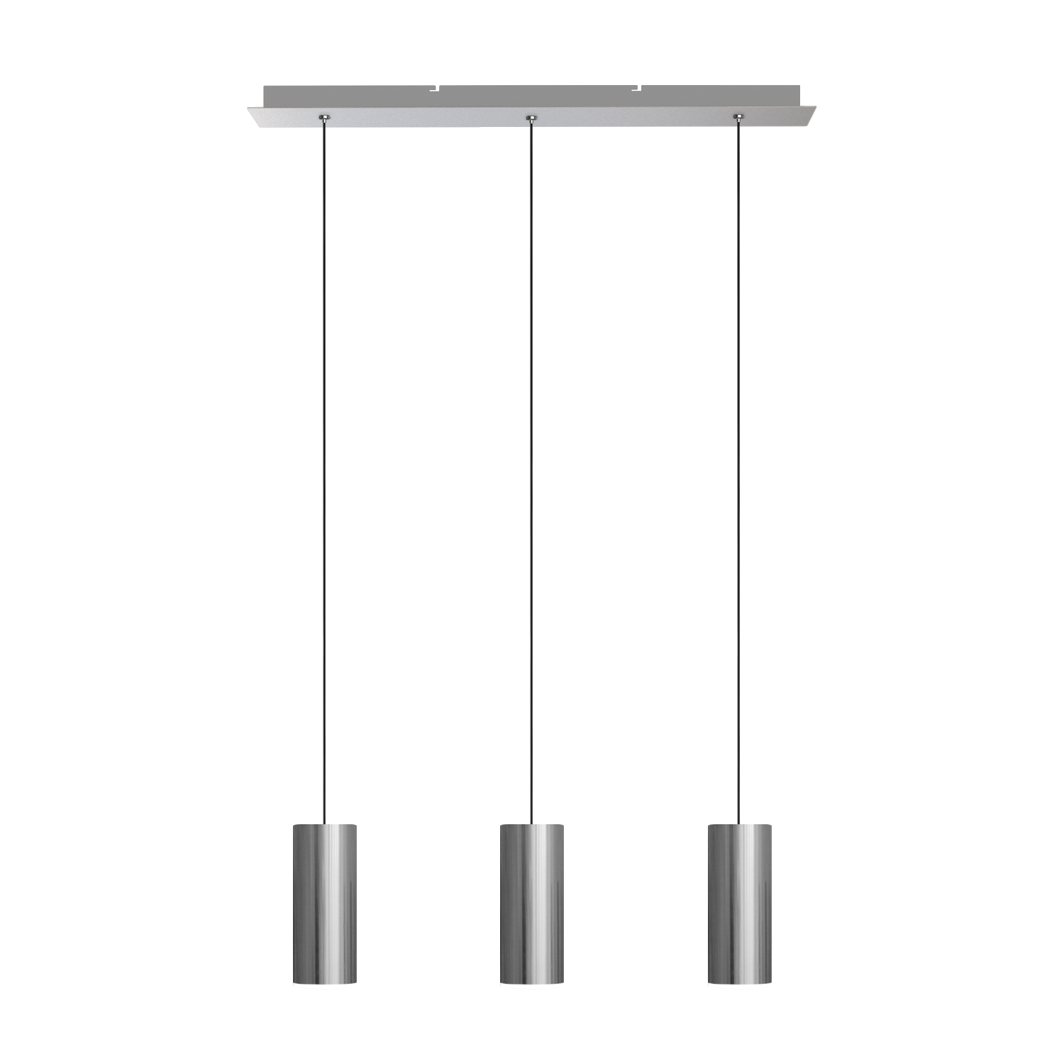 Taurus 3 Light Nickel Pendant - Rectangle Canopy