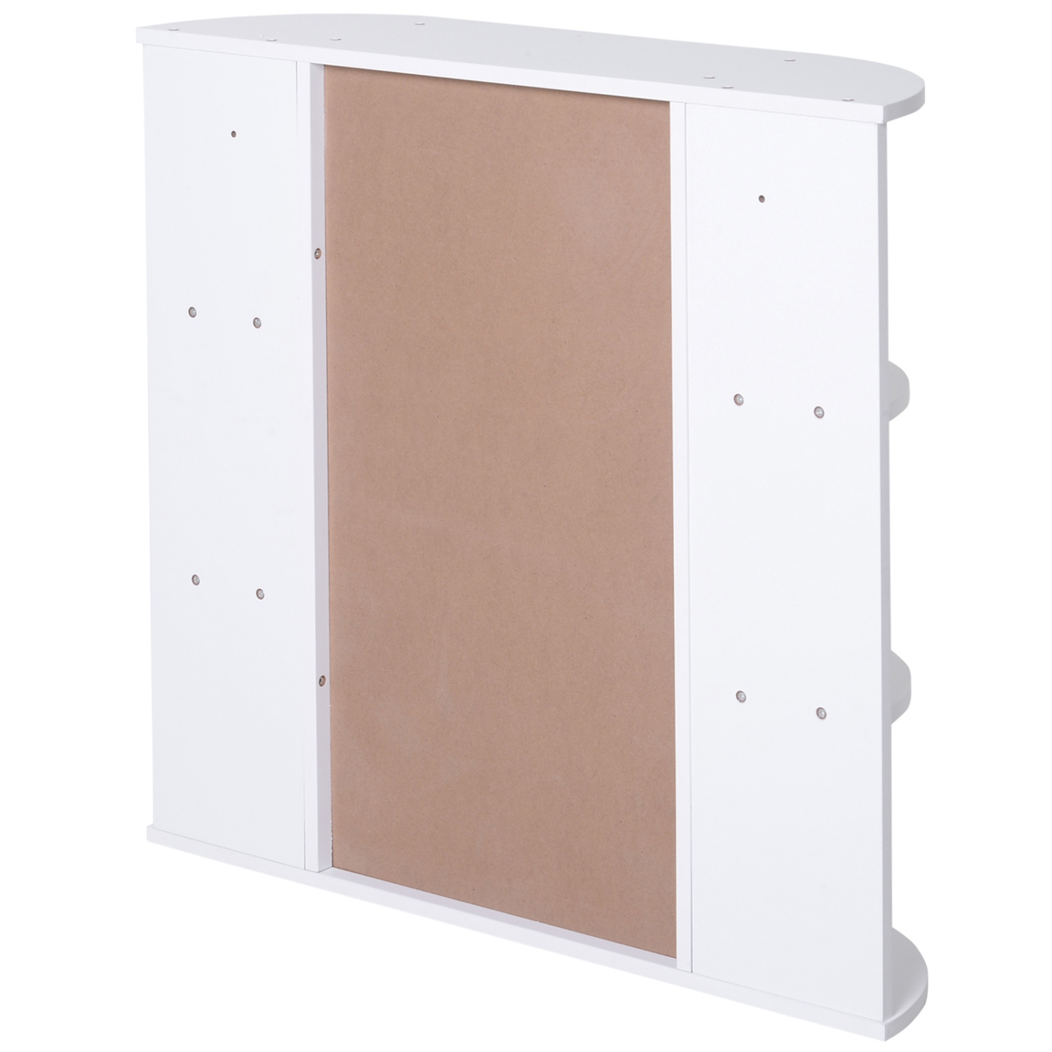 Armoire à pharmacie avec miroir, armoire de rangement murale avec porte et tablettes en miroir, armoire miroir pour salle de bains, blanc