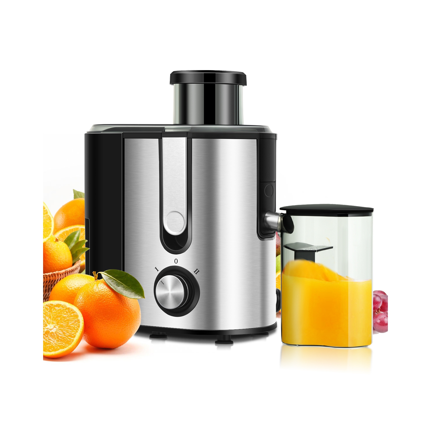 Costway Juicer Machine Juicer Extractor Dual Speed w/ 2.5'' Feed Chute