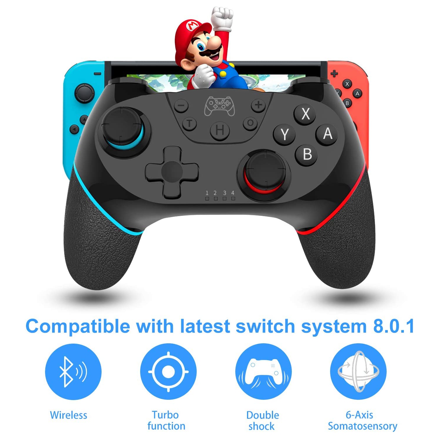 Wireless Switch Controller for Nintendo Switch, KUTIME Wireless Switch Pro Controller Switch Remote Gamepad Joystick