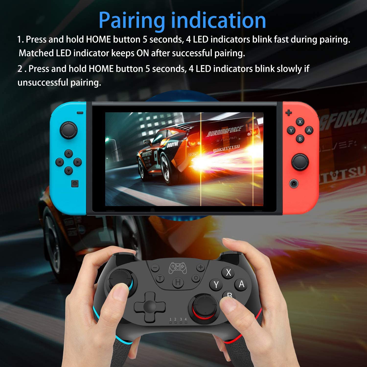 Wireless Switch Controller for Nintendo Switch, KUTIME Wireless Switch Pro Controller Switch Remote Gamepad Joystick