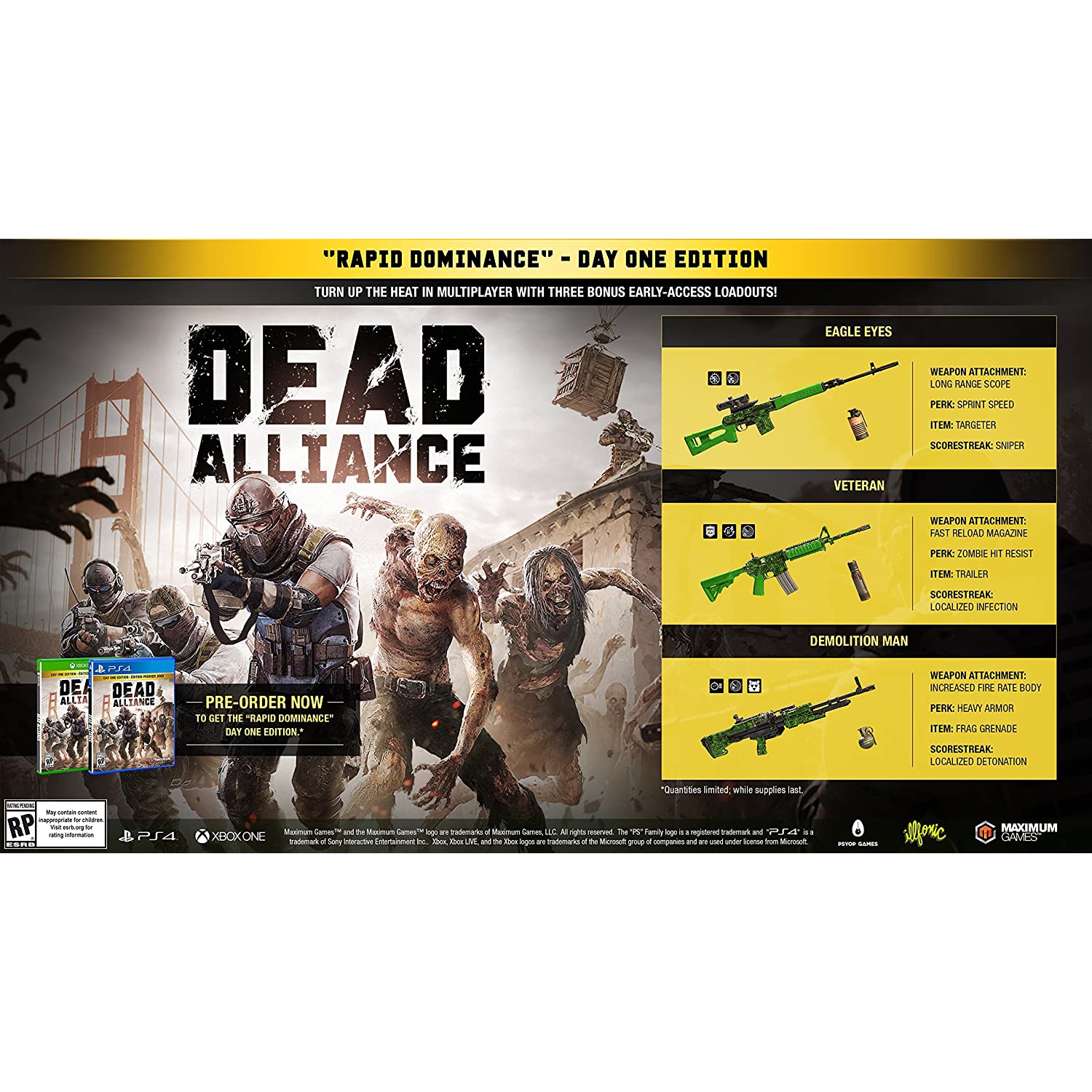 Dead Alliance Day 1 Edition XboxOne - Xbox One