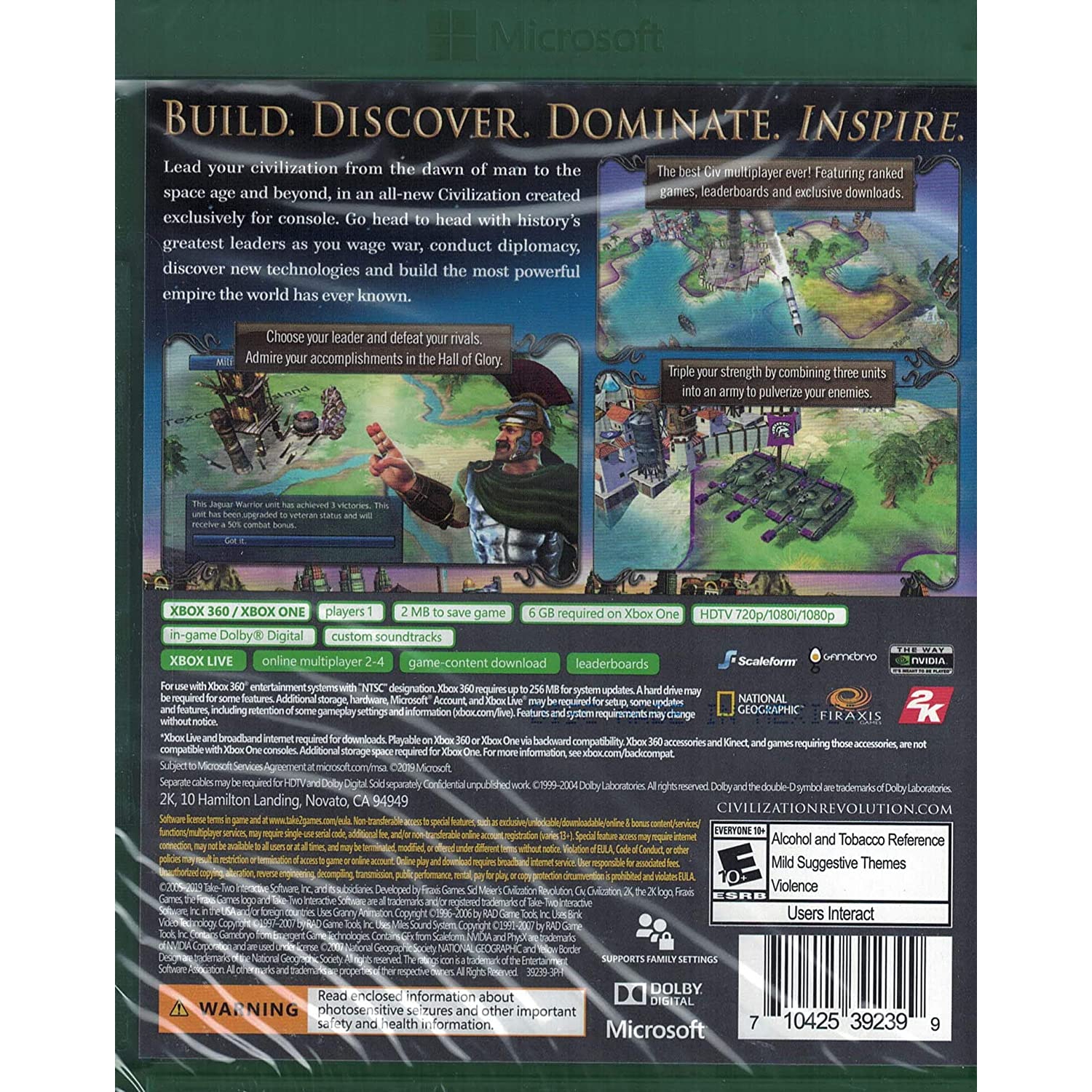 Sid Meier's Civilization Revolution - Compatible with Microsoft Xbox One / Xbox 360