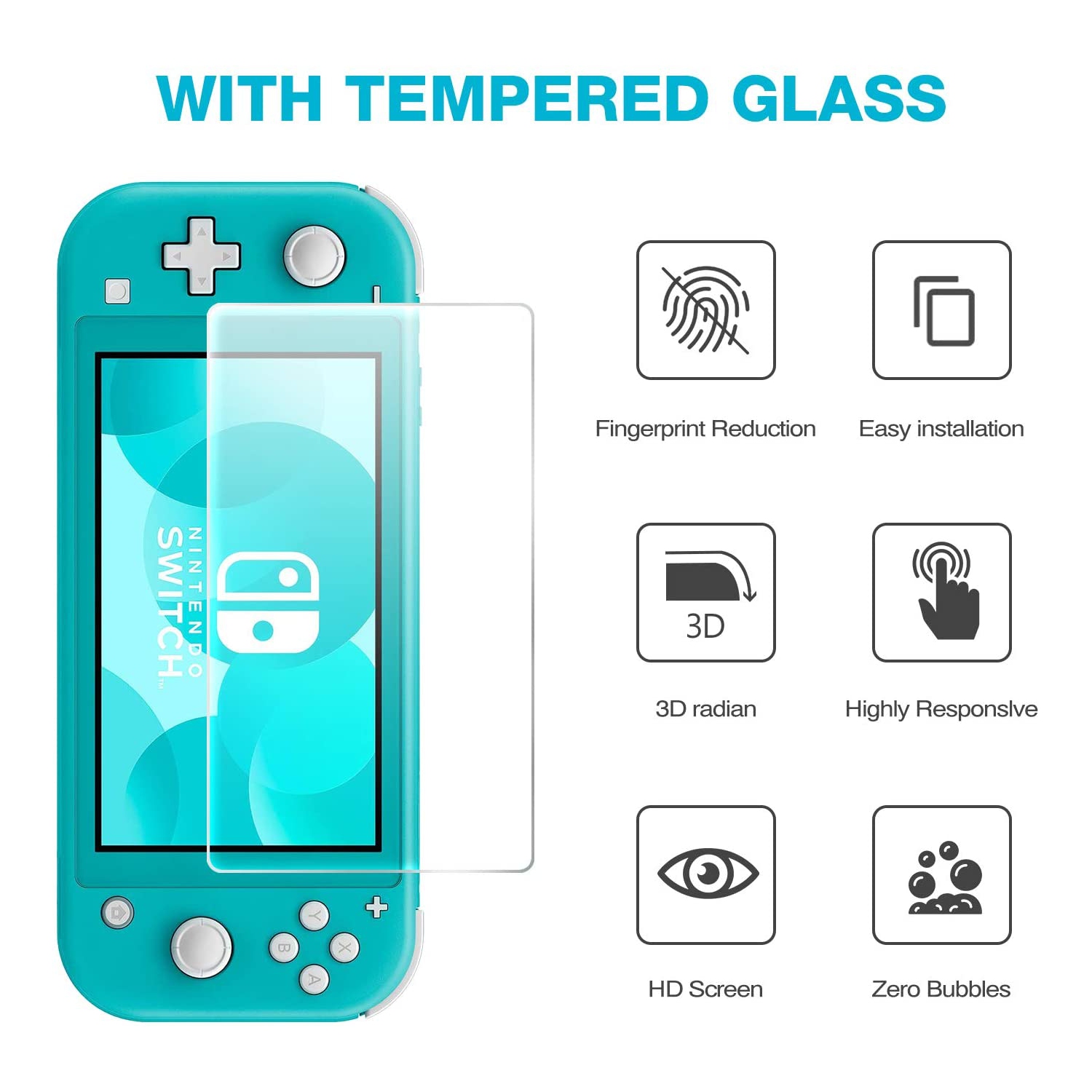 ProCase Nintendo Switch Lite Case with Screen Protector, Travel Carrying Case Hard Shell 2 in 1 Accessories Kit