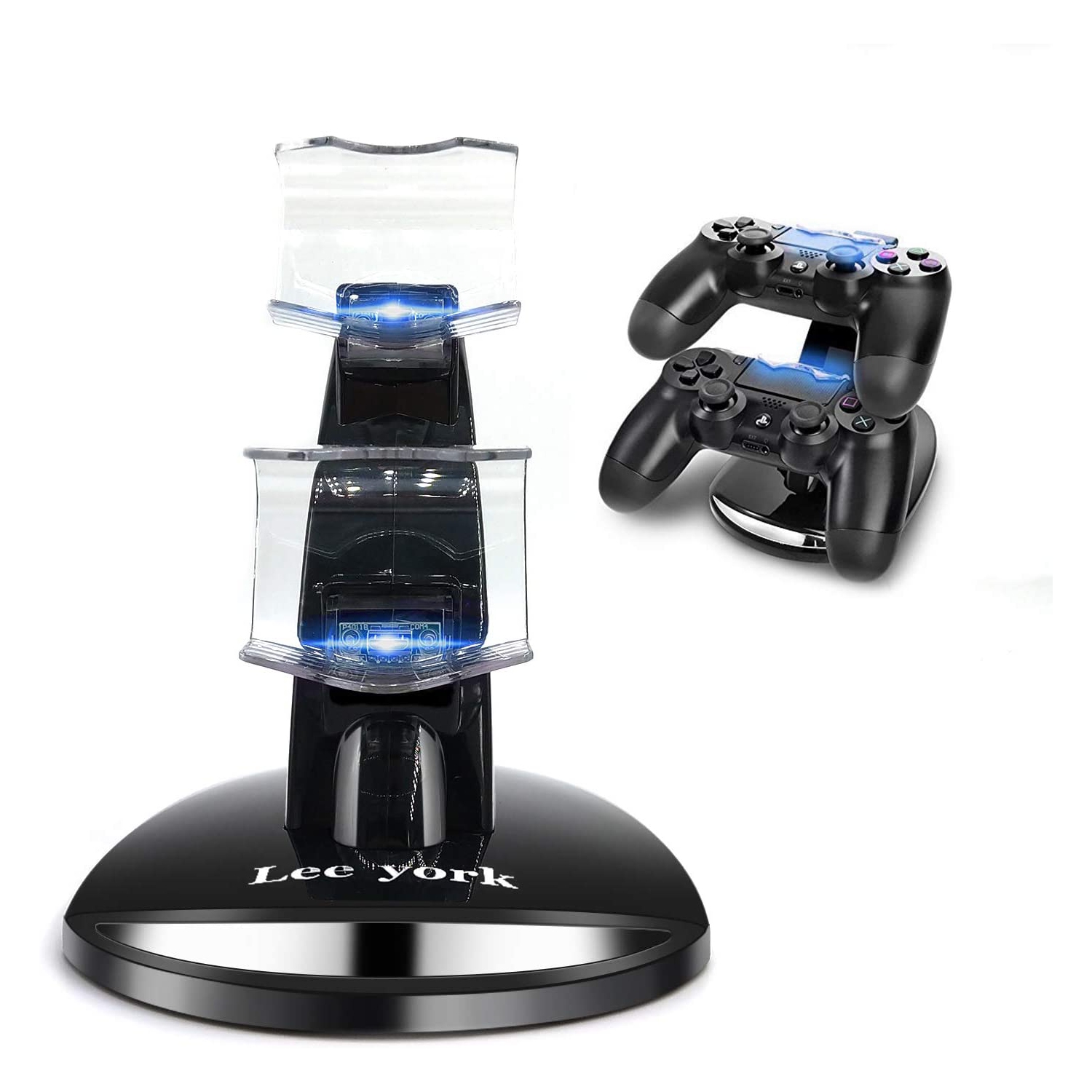 Lee York Playstation 4 Charger PS4 PS4pro PS4slim Playstation Controller Charger Dual USB Charging Station Stand