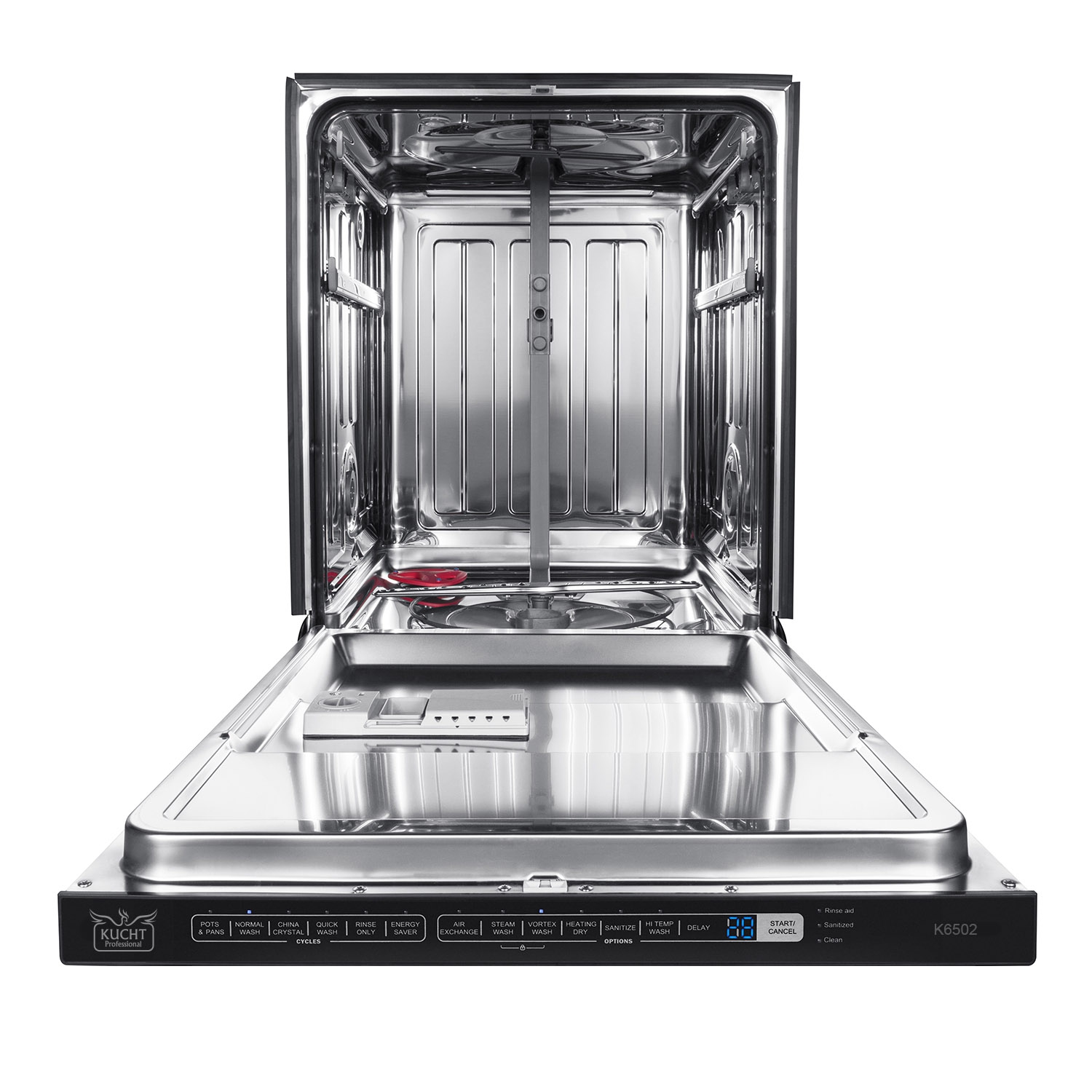 KUCHT Professional 24-inch Top Control Dishwasher in Stainless Steel with Stainless Steel Tub and Multiple Filter System