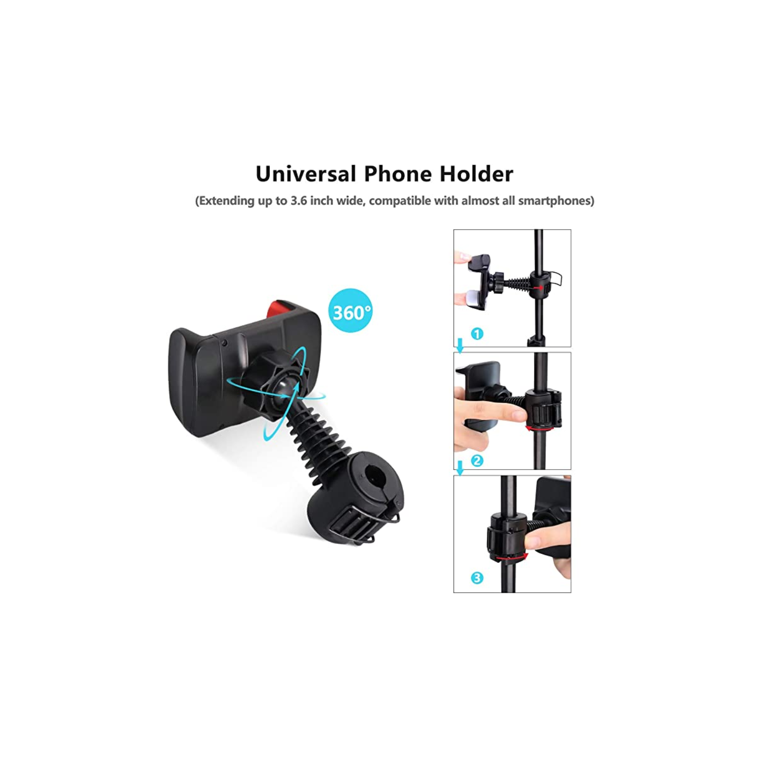 UBeesize 8" Selfie Ring Light with Tripod Stand & Cell Phone Holder for Live Stream/Makeup, UBeesize Mini Led Camera Ringlight for YouTube