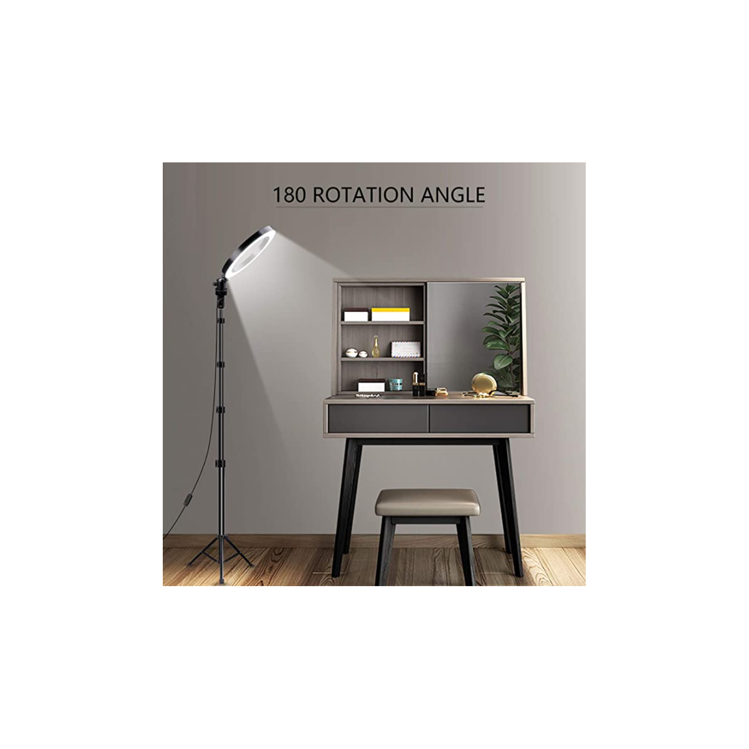 UBeesize 8" Selfie Ring Light with Tripod Stand & Cell Phone Holder for Live Stream/Makeup, UBeesize Mini Led Camera Ringlight for YouTube