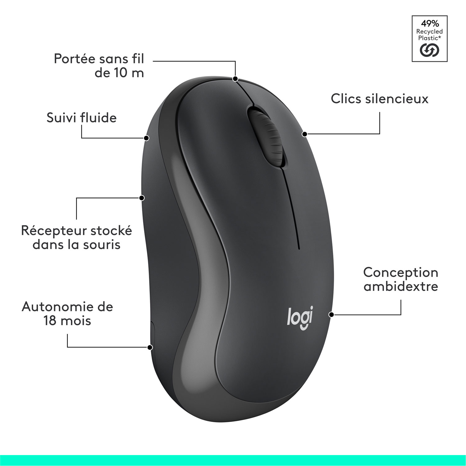 Logitech MK295 Silent Wireless Optical Keyboard & Mouse Combo - Graphite