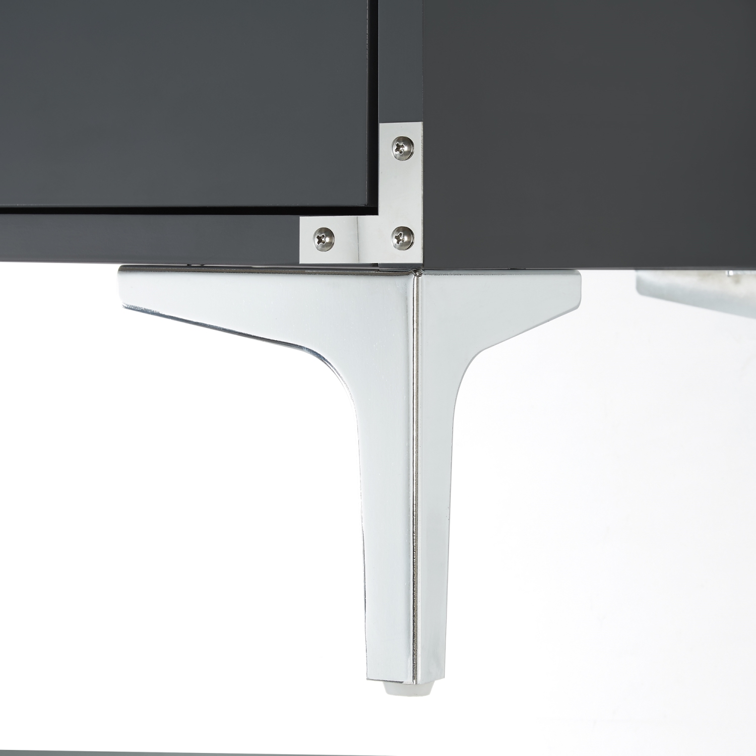 Inspired Home Maximilian Side Table/Accent Table/Nightstand, Dark Grey