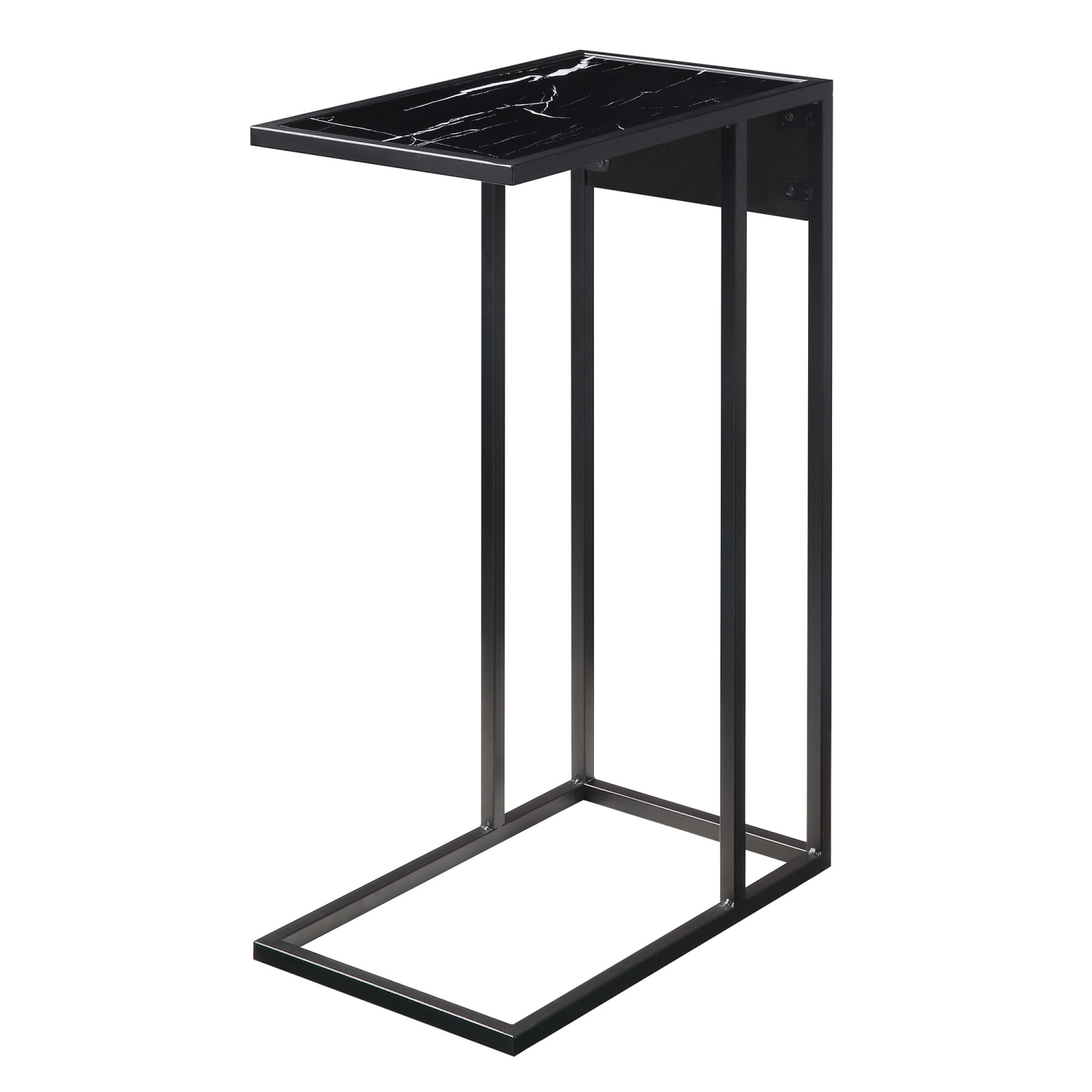 Loft Lyfe Megan C Table/ End Table/ Side Table/ Laptop Stand, Black/Black