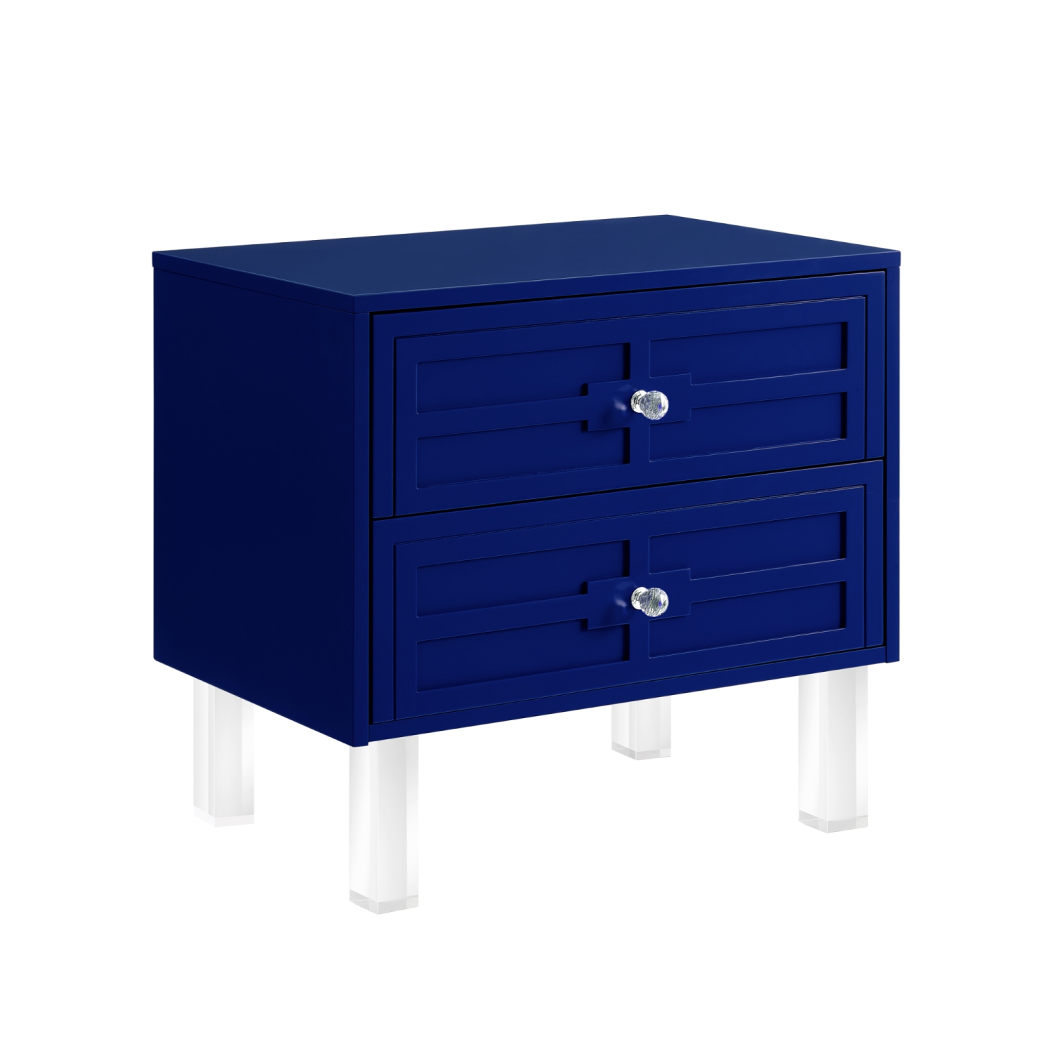 Inspired Home Gwendolyn Side Table/Accent Table/Nightstand, Navy