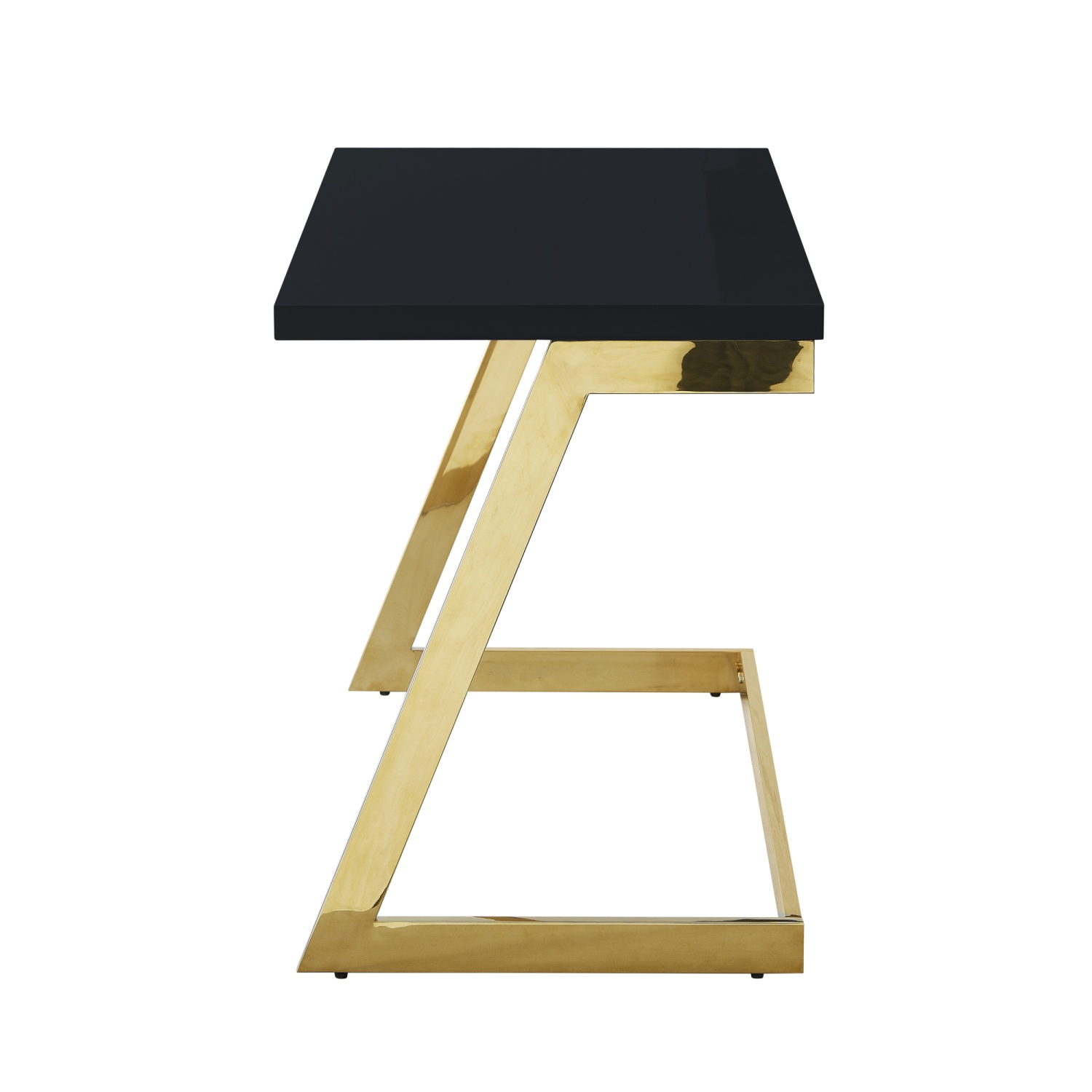 Inspired Home Malaysia Writing Desk, Black/Gold