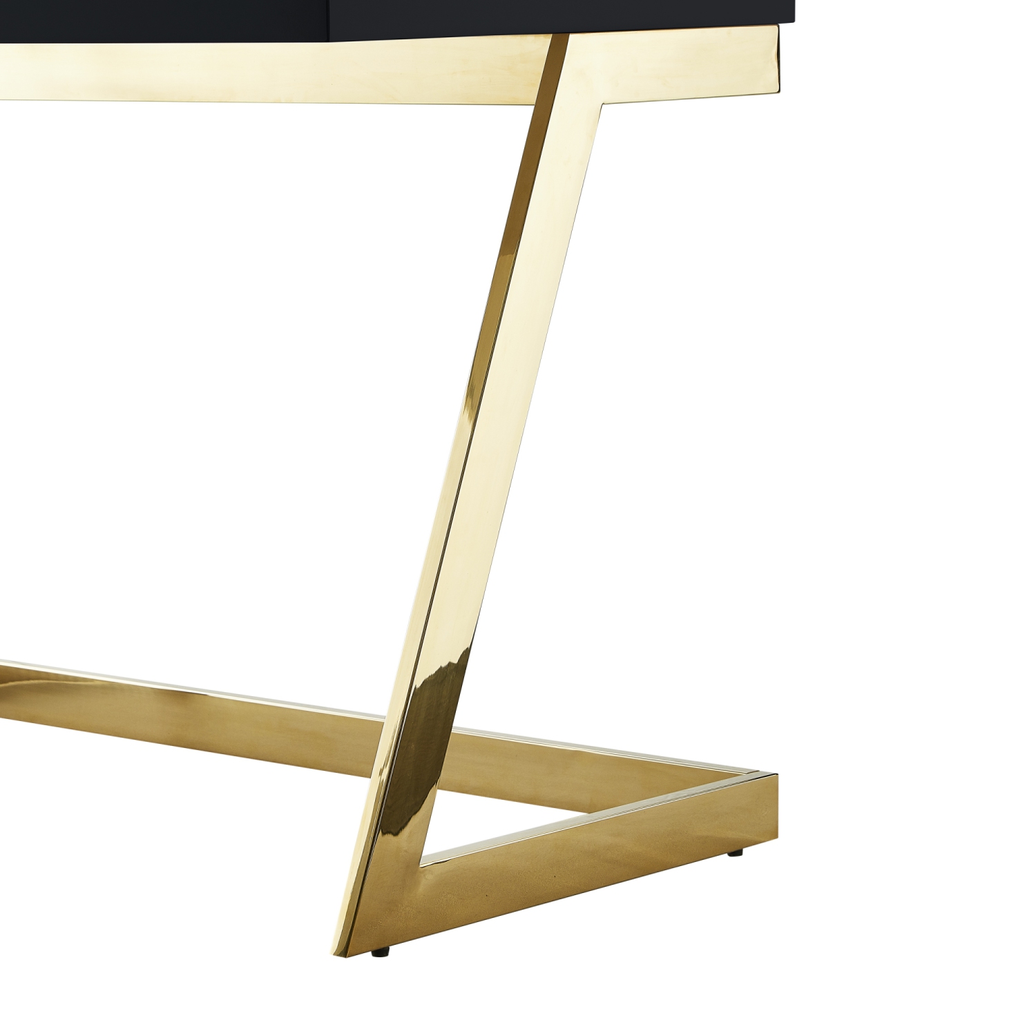 Inspired Home Malaysia Writing Desk, Black/Gold