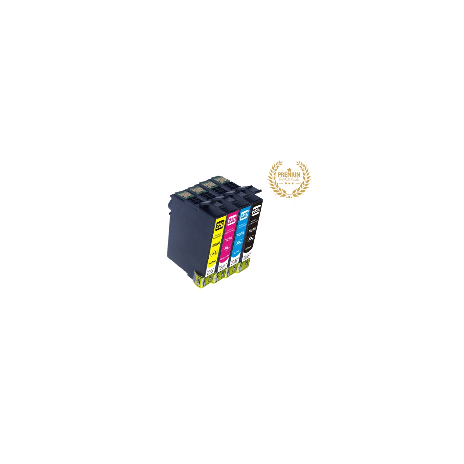 Ultra Ink™ EPSON T220 BK/M/Y/C Compatible Inkjet COMBO-Epson Printer XP320/420/424/WF2630/2650/2600/2750/2760