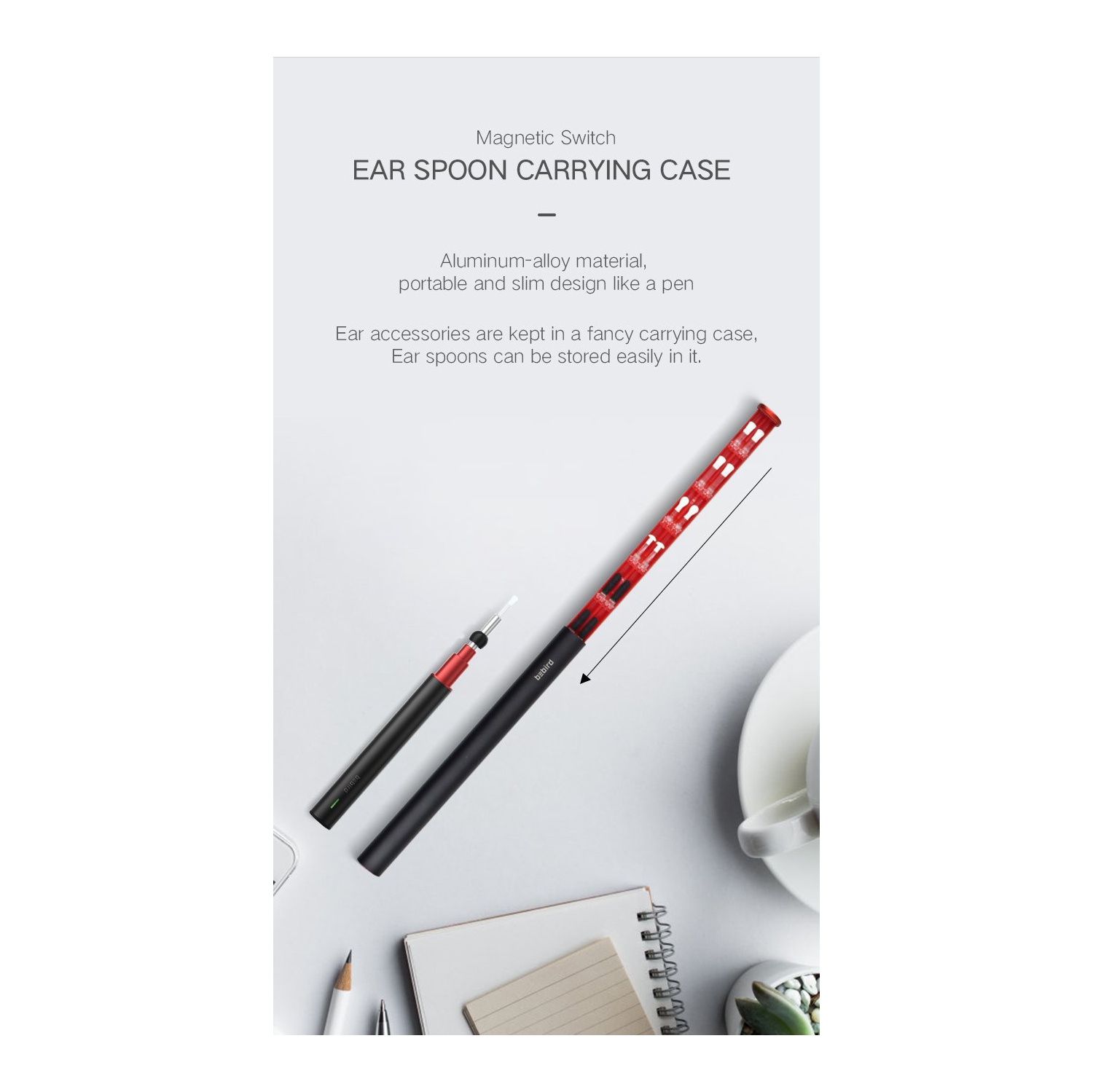 BEBIRD A2 Otoscope intelligent visible couleur argentée