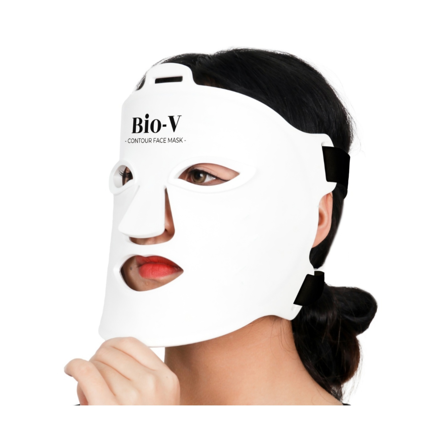 Bio-V Contour LED Face Mask - 4 Color LED Light Therapy for Face with Near Infrared 850nm Red Light Mask for Anti Aging, Wrinkles, Acne, Skin Tone and Healthy Glowing Skin