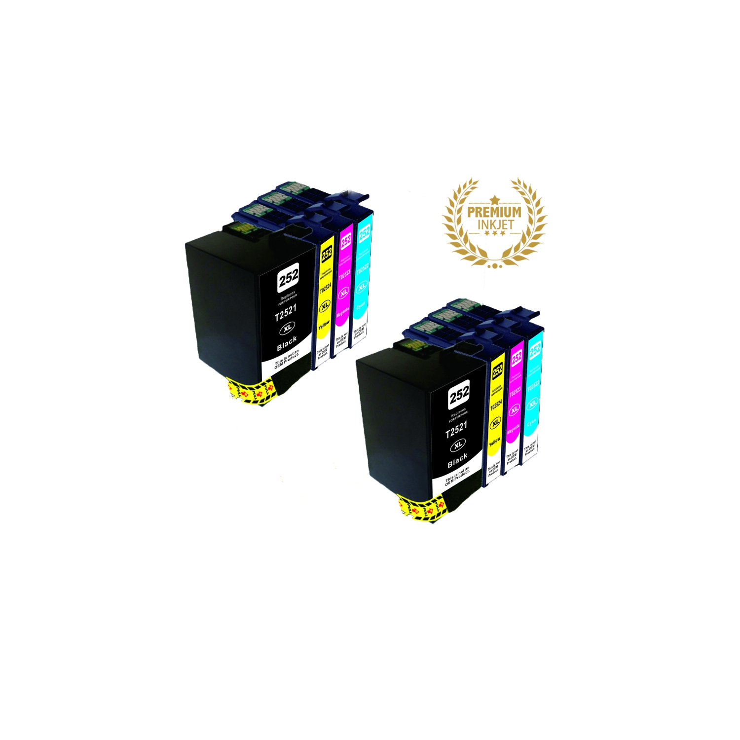 Ultra Ink™ 2 Sets EPSON T252 BK/M/Y/C Inkjet COMBO-Epson Printer WF3620/3640/7110/7210/7610/7620/7710/7720