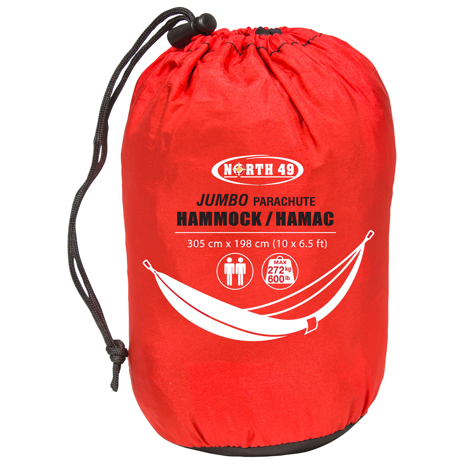 North 49 Double XL Hammock - Red/Black