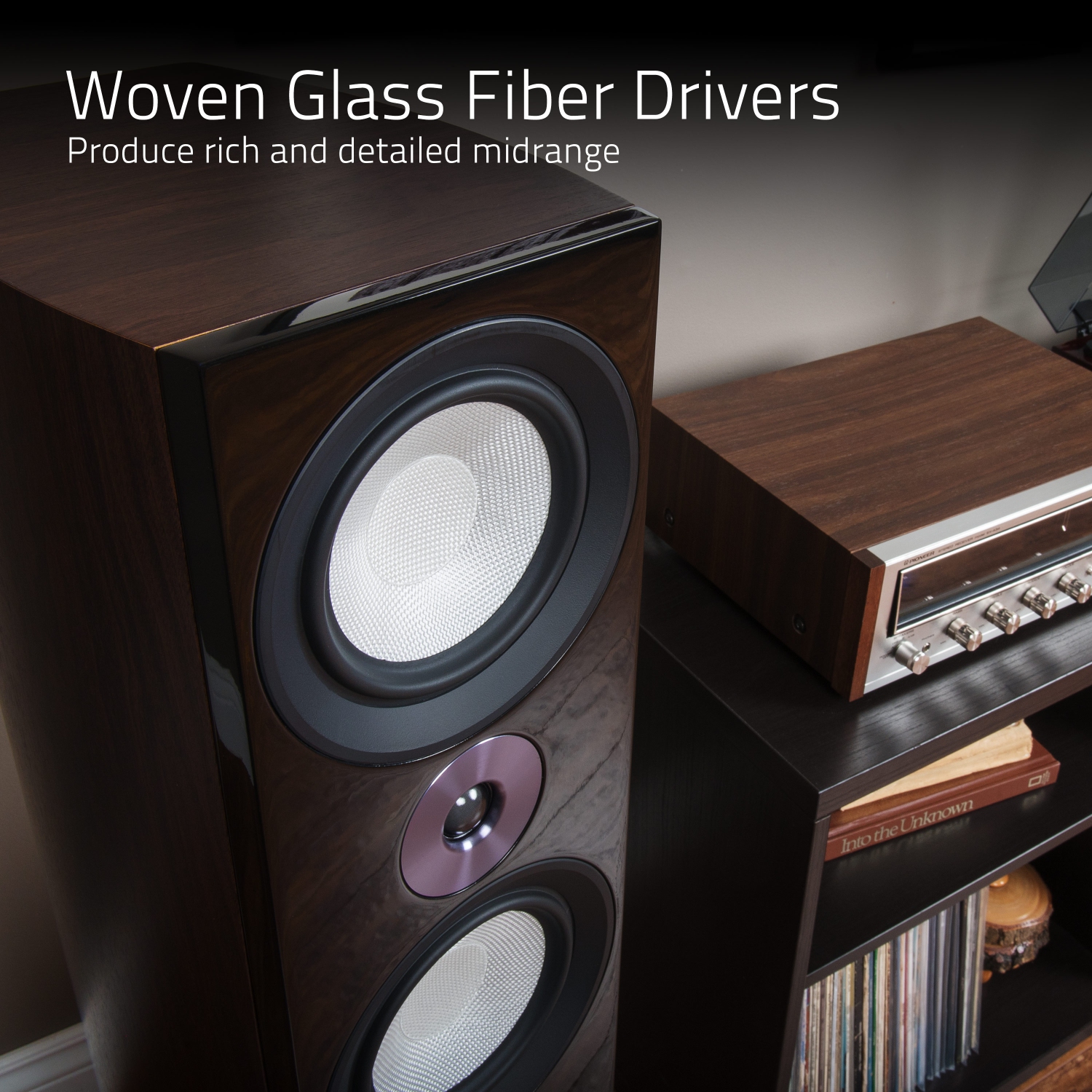 Fluance Reference High Performance 2-Way Center Channel Speaker for Home Theater Surround Sound System - Walnut