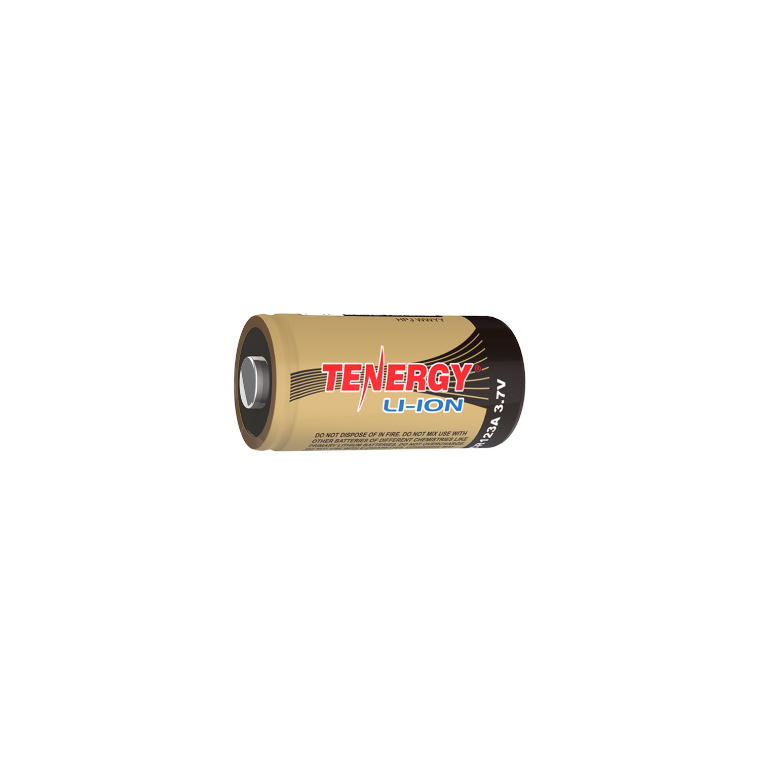 Tenergy RCR123A 3.7 Volt Lithium Ion Battery (650 mAh)