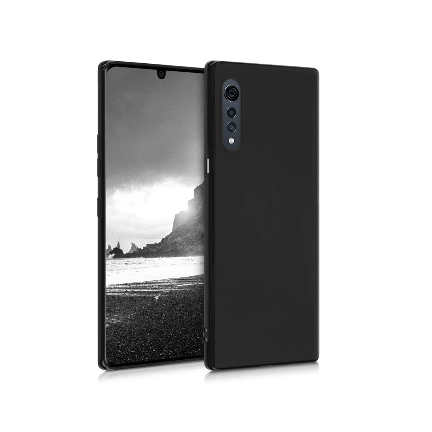 【CSmart personnalisé personnalisé personnalisé ultramince, étui souple en TPUR/Jelly Bumper pour Velvet 5G de LG, noir