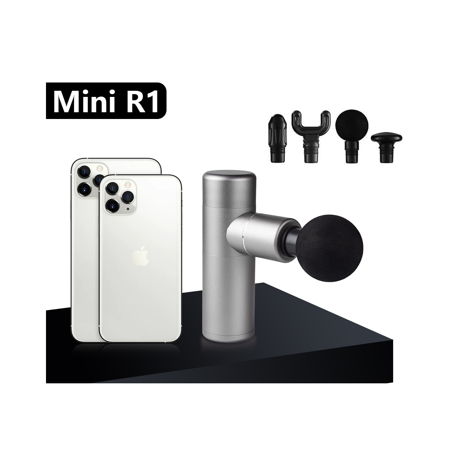 Kin Gun Ultra Mini - Lightweight & Portable Massage Gun - Black