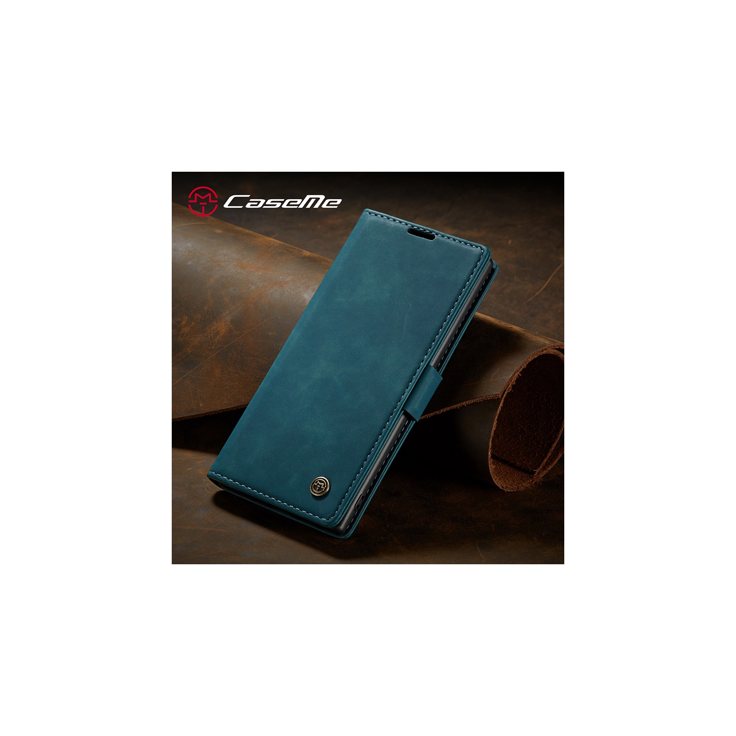 CaseMe Wallet Case Anti-Fall Retro Handmade Leather Magnetic Case Card Slot for Samsung Galaxy Note 10 PLUS