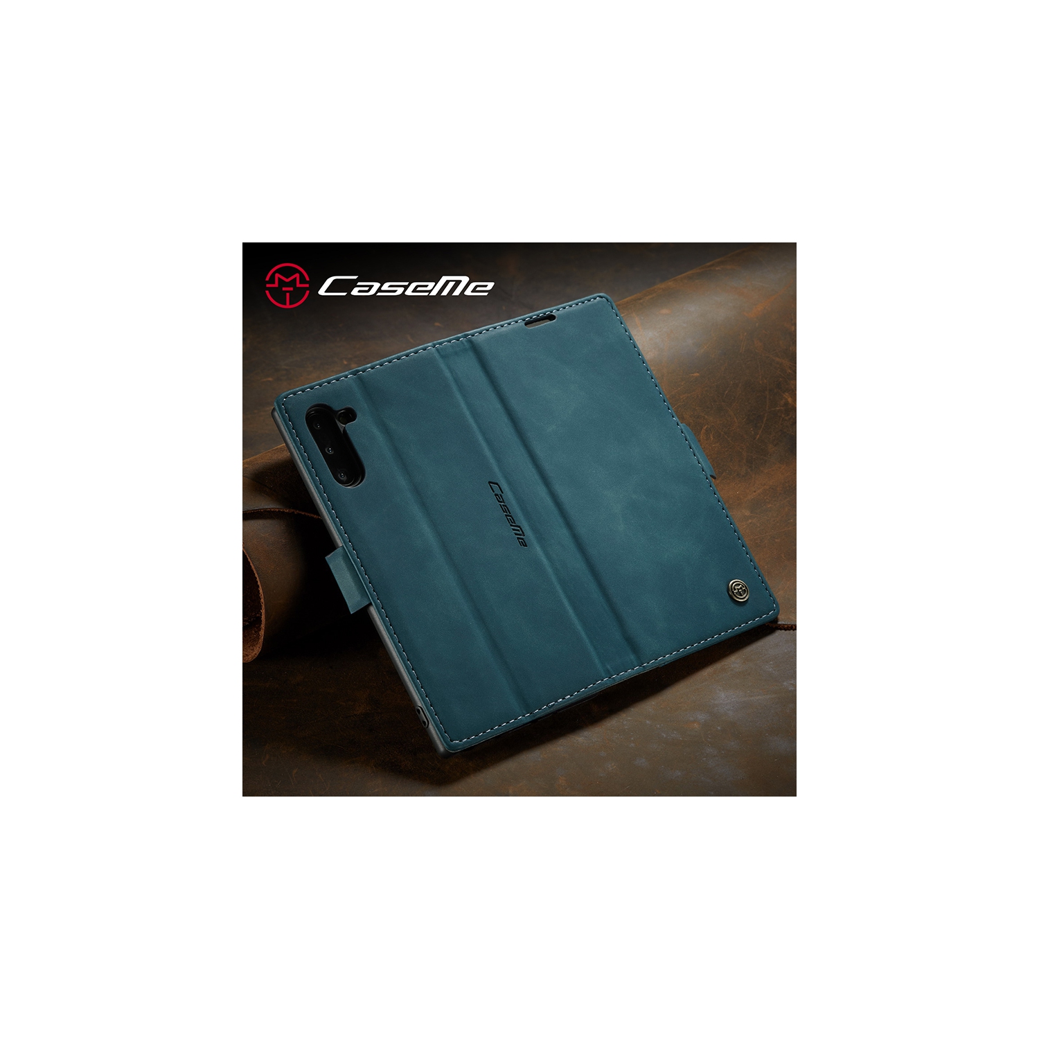 CaseMe Wallet Case Anti-Fall Retro Handmade Leather Magnetic Case Card Slot for Samsung Galaxy Note 10 PLUS