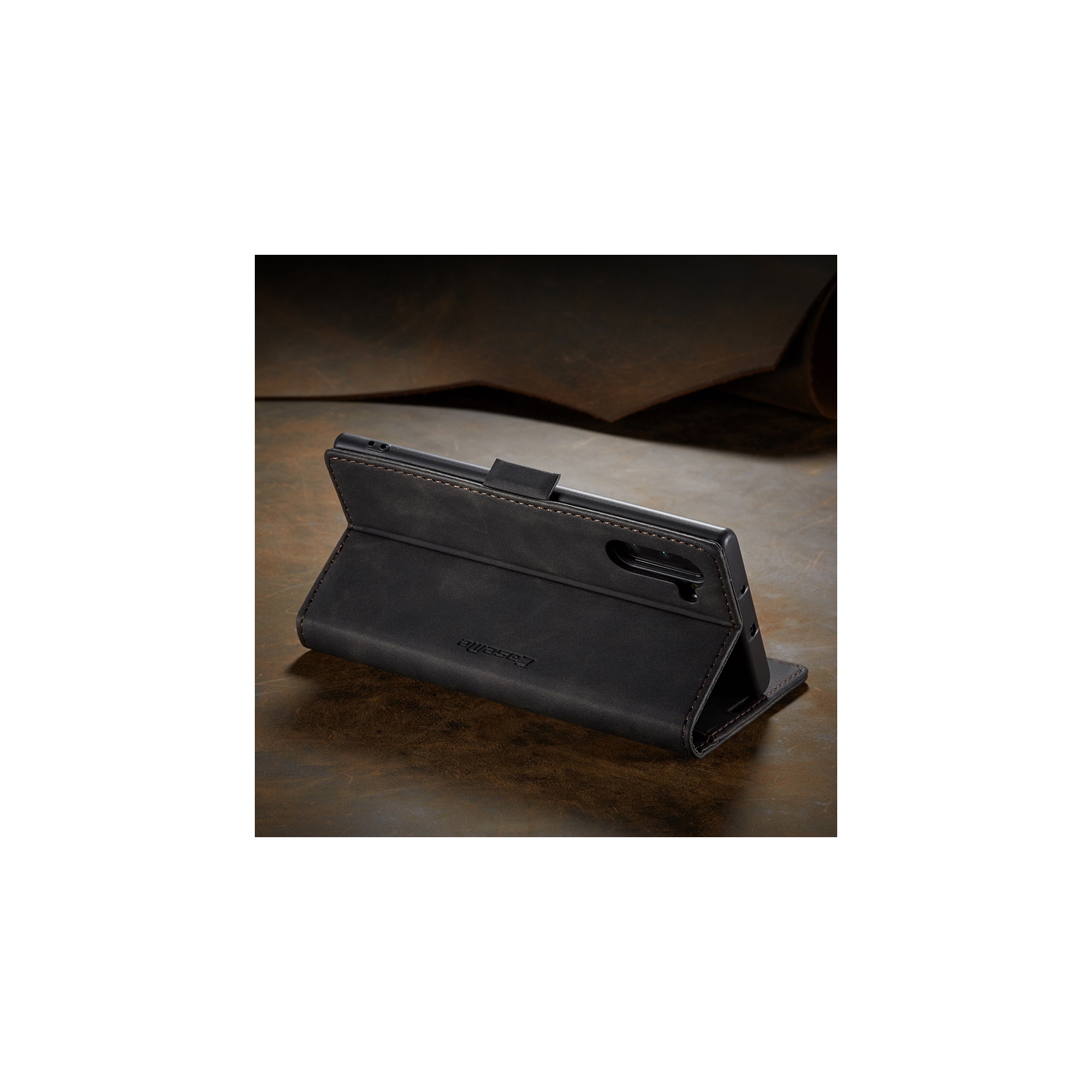 CaseMe Wallet Case Anti-Fall Retro Handmade Leather Magnetic Case Card Slot for Samsung Galaxy Note 10 PLUS