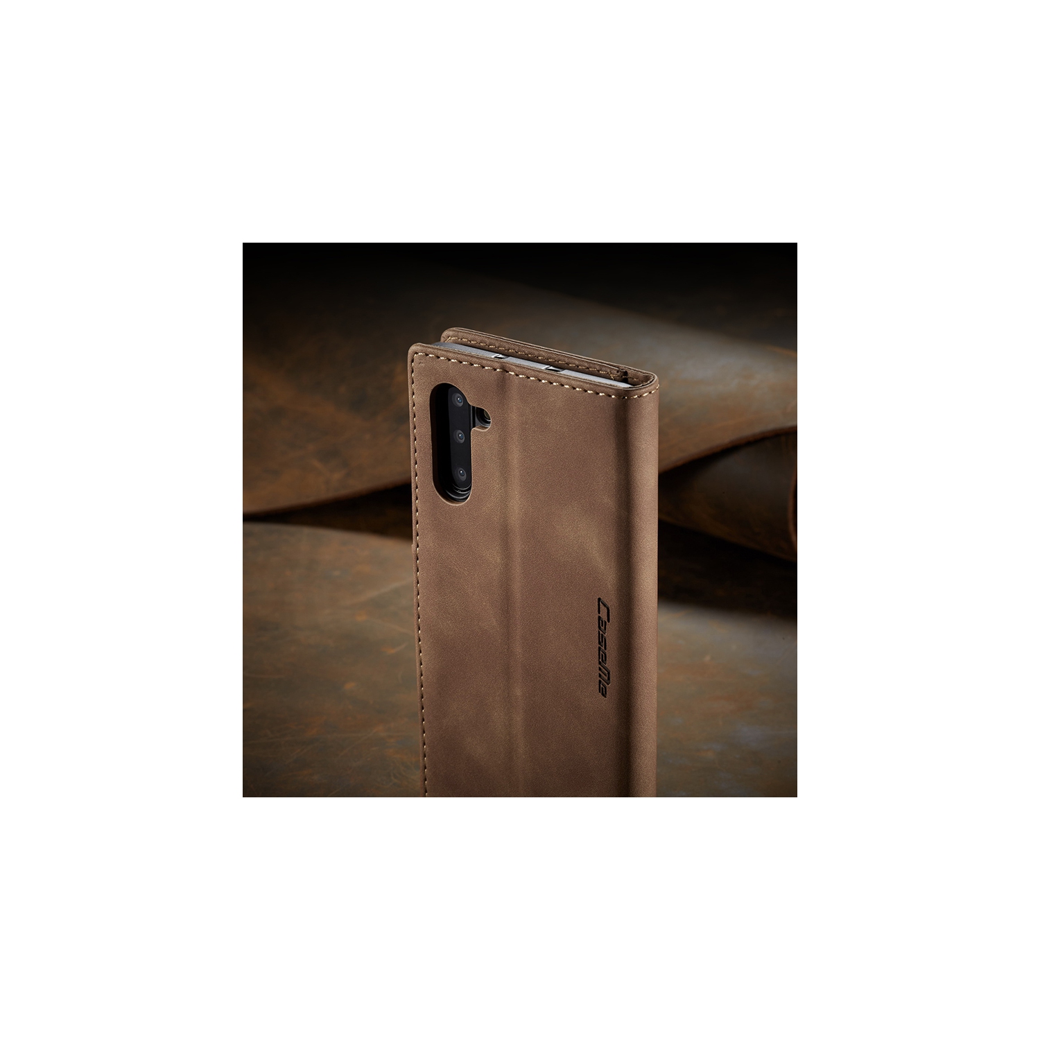 CaseMe Wallet Case Anti-Fall Retro Handmade Leather Magnetic Case Card Slot for Samsung Galaxy Note 10 PLUS