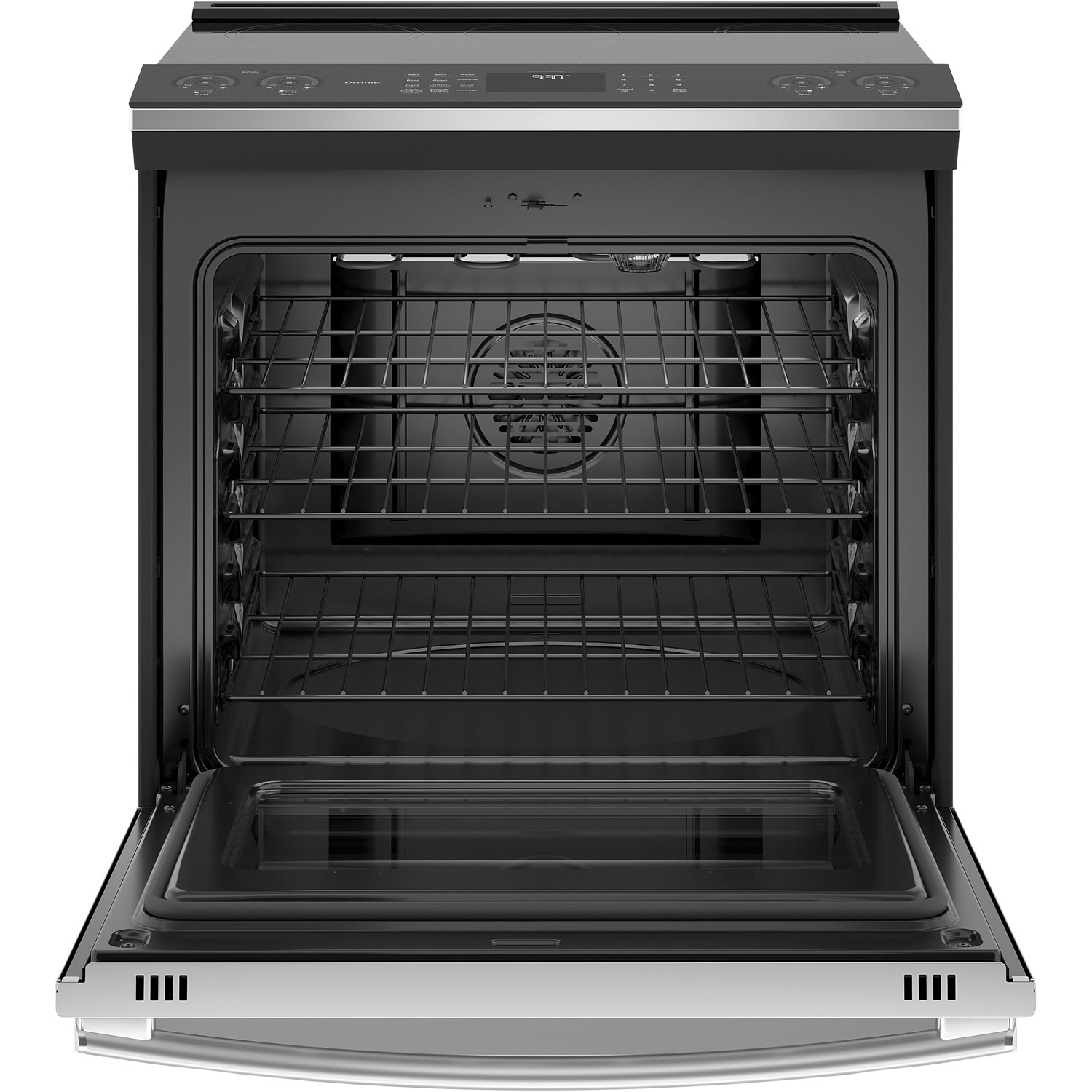 Cuisinière induction enc. 5 éléments/conv. véritable 5,3 pi³ 30 po Profile de GE-Inox