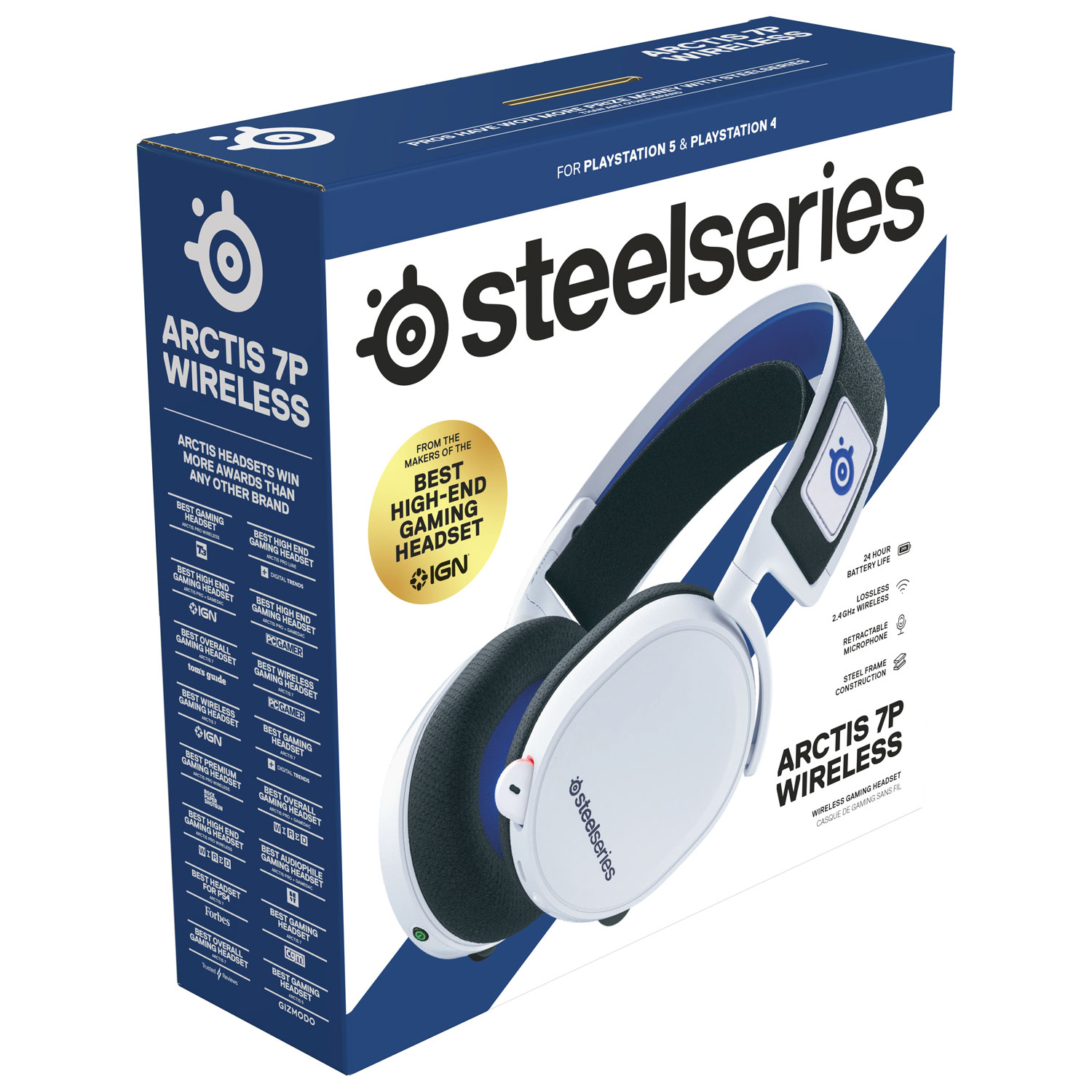 SteelSeries Arctis 7P Wireless Gaming Headset for PlayStation 5 - White |  Best Buy Canada