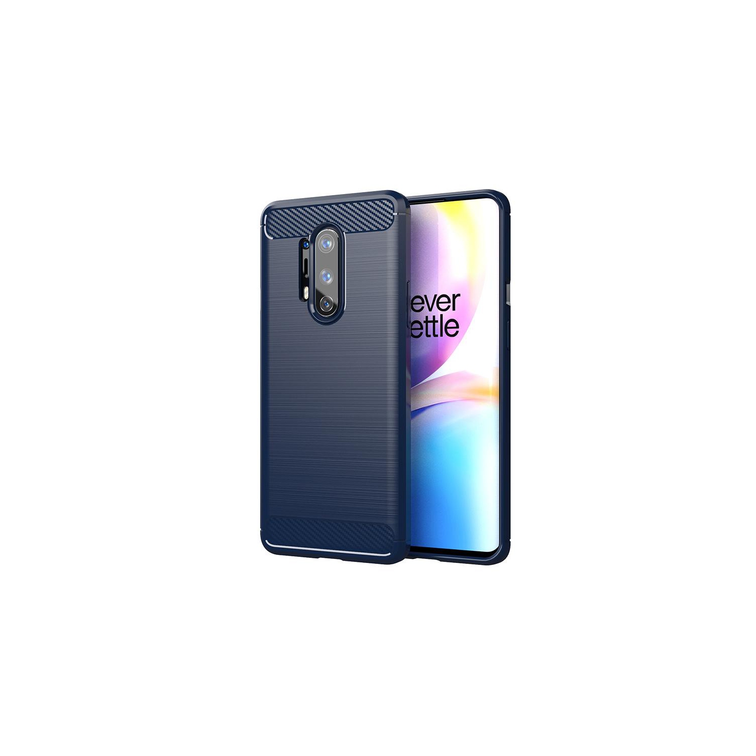 PANDACO Navy Brushed Metal Case for OnePlus 8 Pro