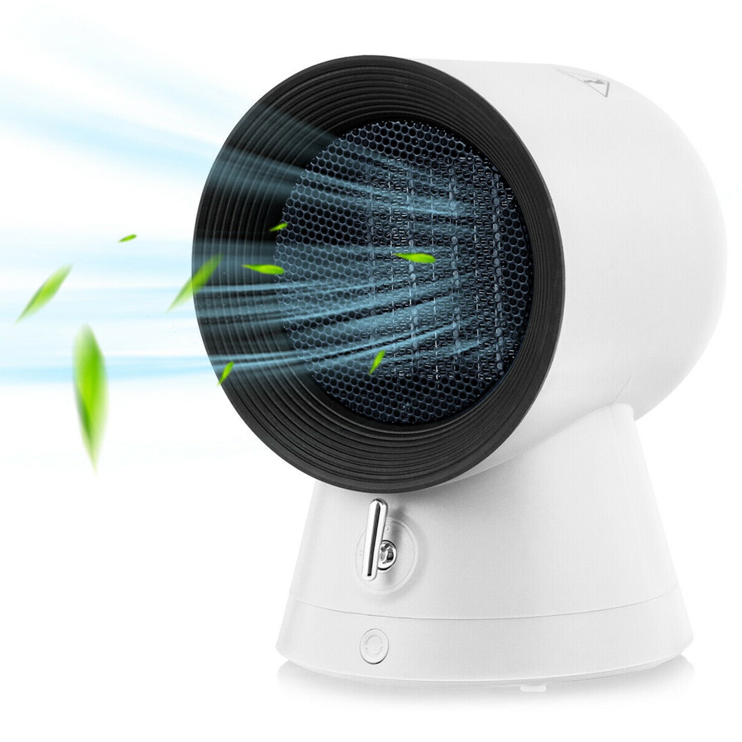 Gymax 1500W Portable PTC Ceramic Space Heater Mini Electric Desktop Heating Fan White