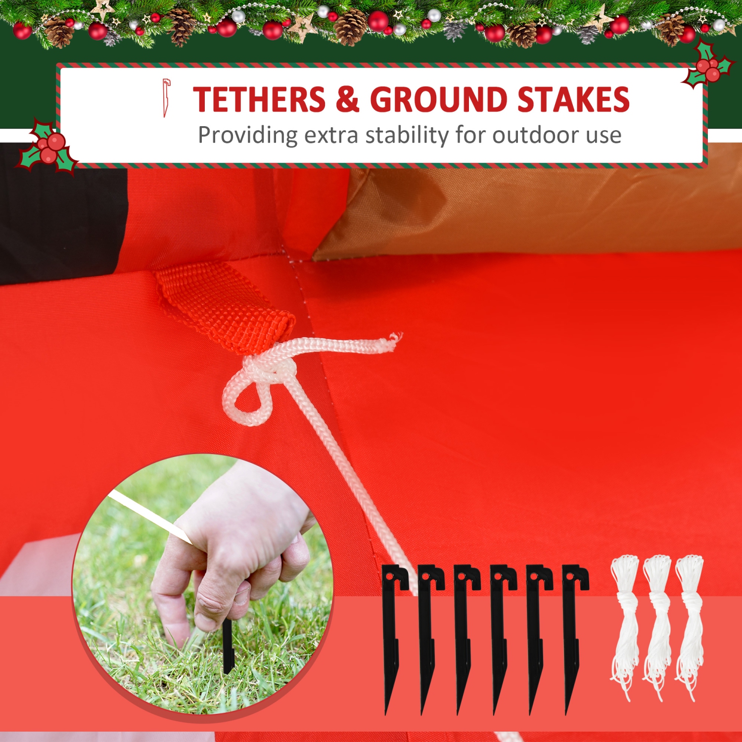 HOMCOM 6ft Christmas Inflatable Santa Claus Driving A Truck with LED Lights, Blow-Up Outdoor LED Yard Display for Lawn, Garden, Party