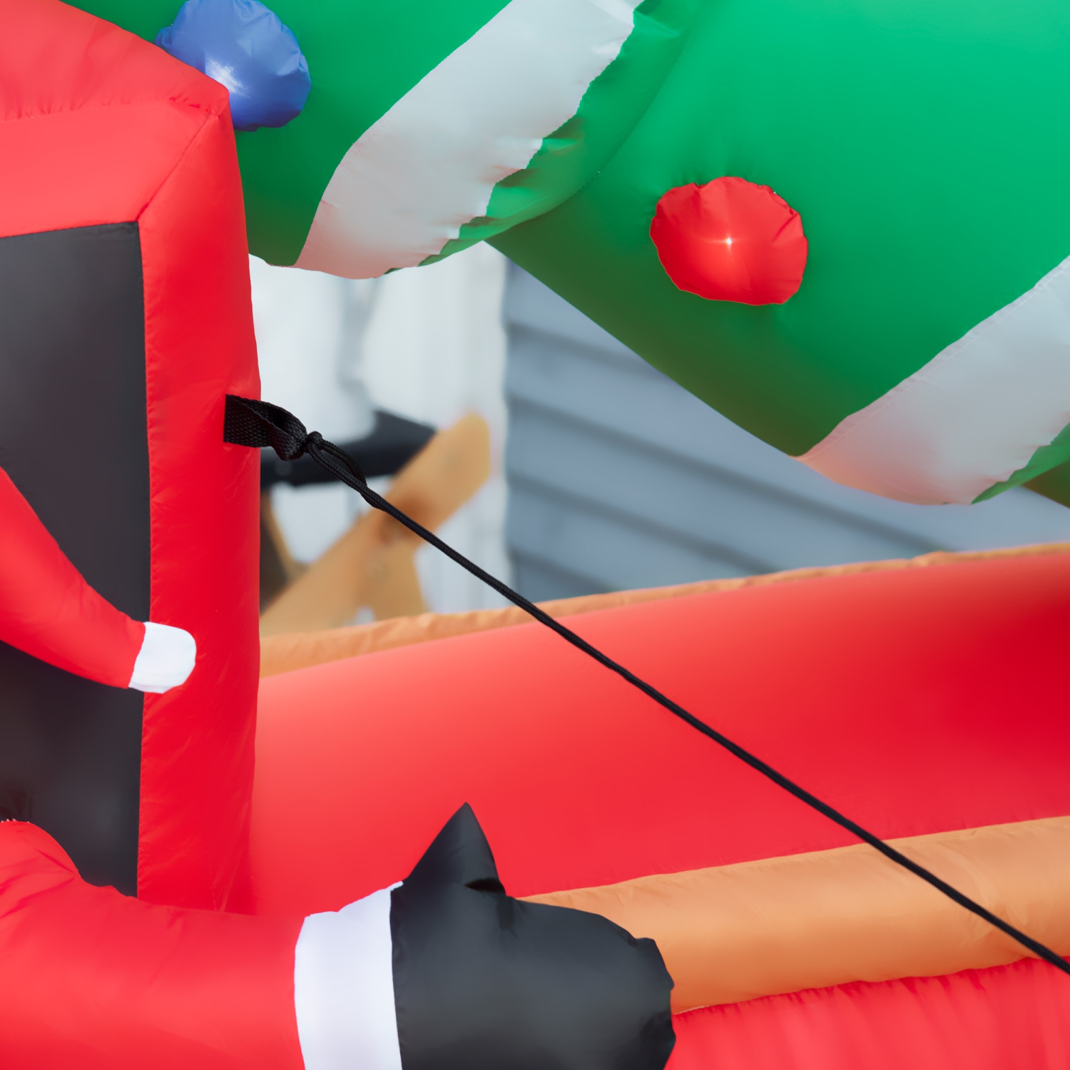 HOMCOM 6ft Christmas Inflatable Santa Claus Driving A Truck with LED Lights, Blow-Up Outdoor LED Yard Display for Lawn, Garden, Party