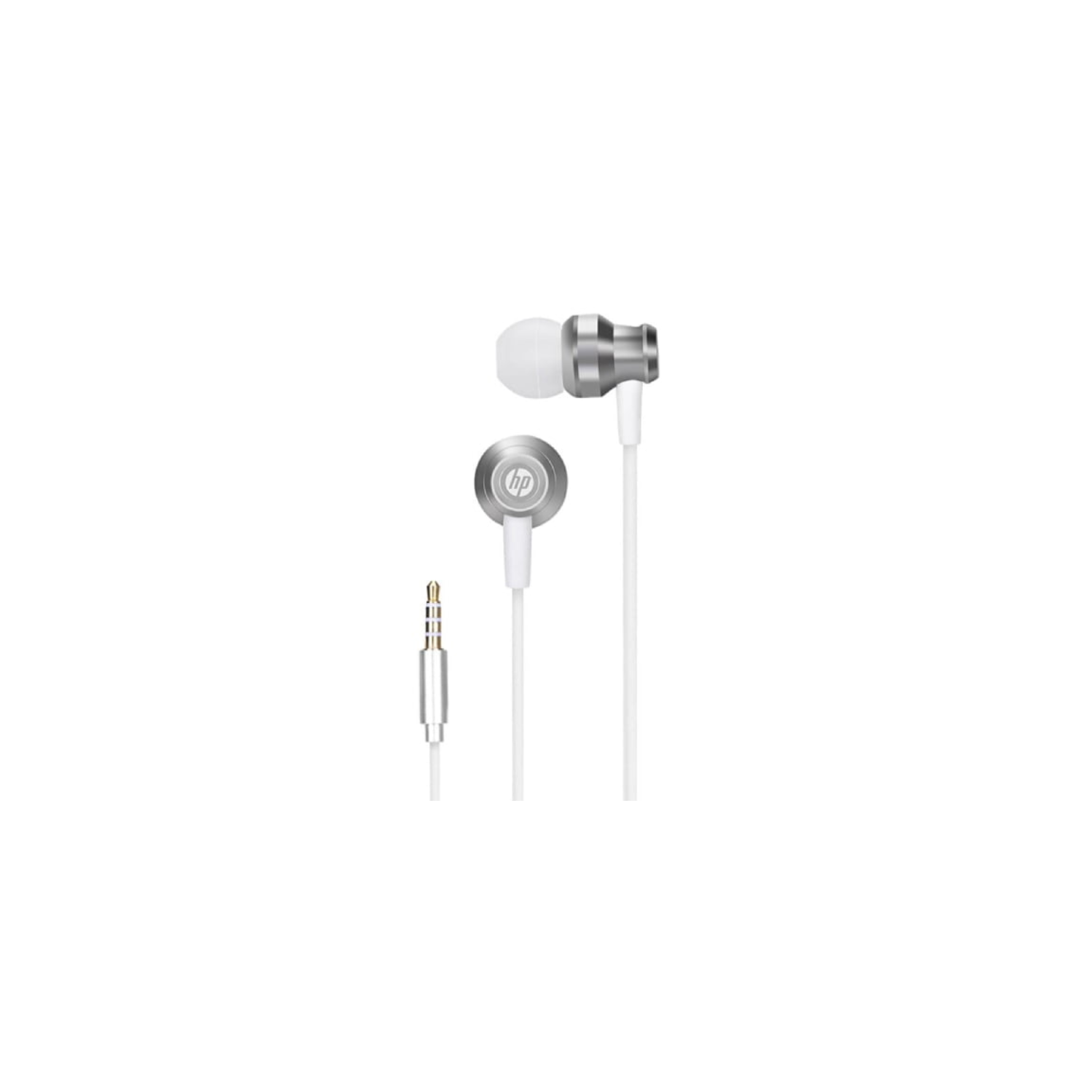 HP - In-Ear Stereo Headset with Volume Control and Microphone, Silver